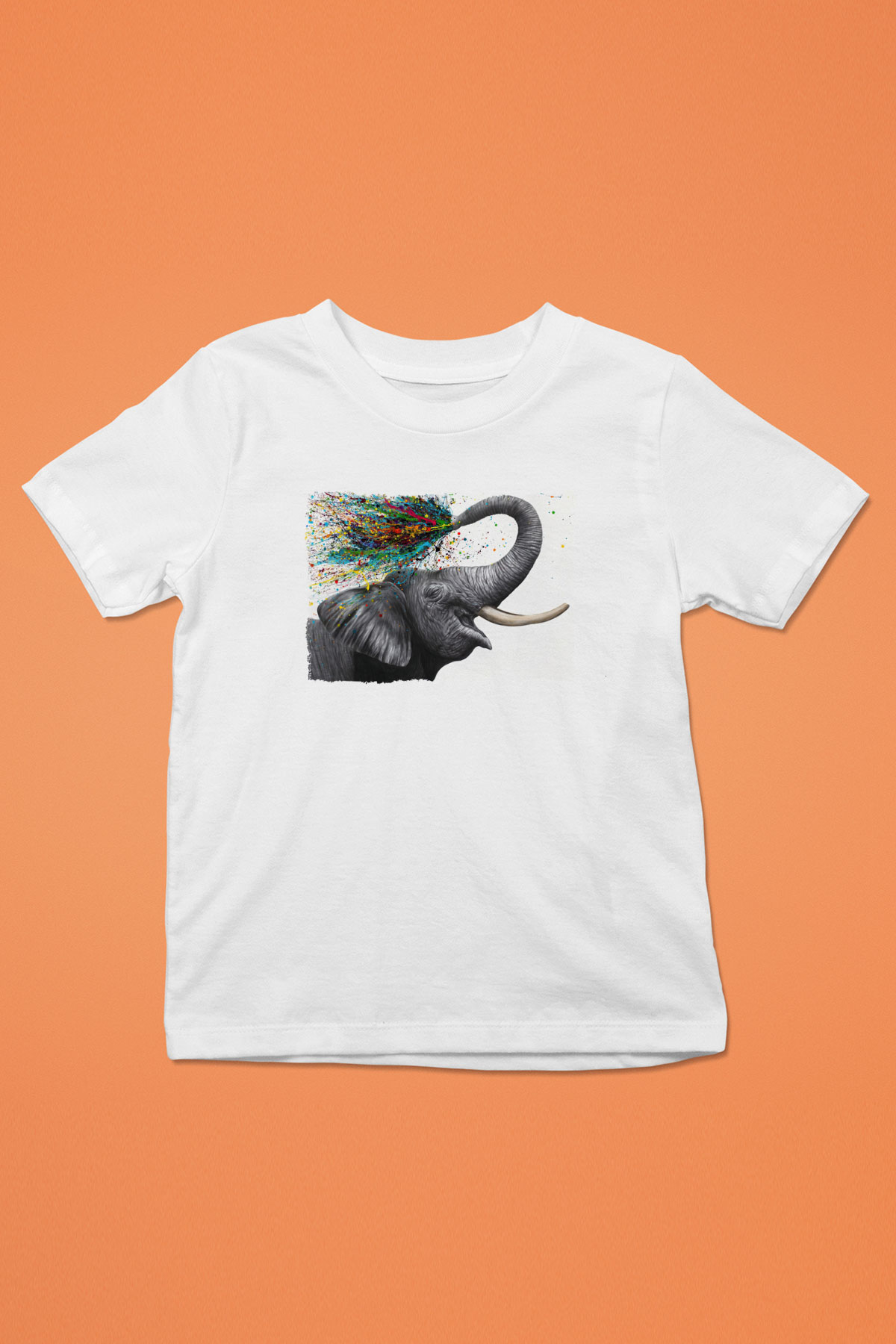 Fil Beyaz Unisex Çocuk Tişört