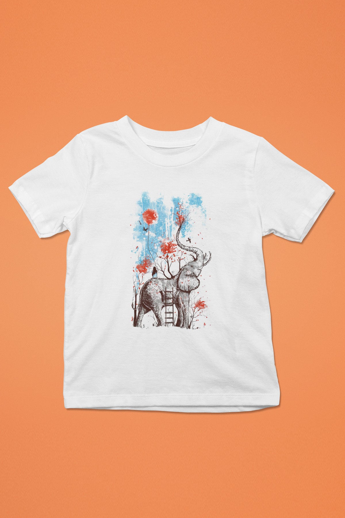 Fil Beyaz Unisex Çocuk Tişört