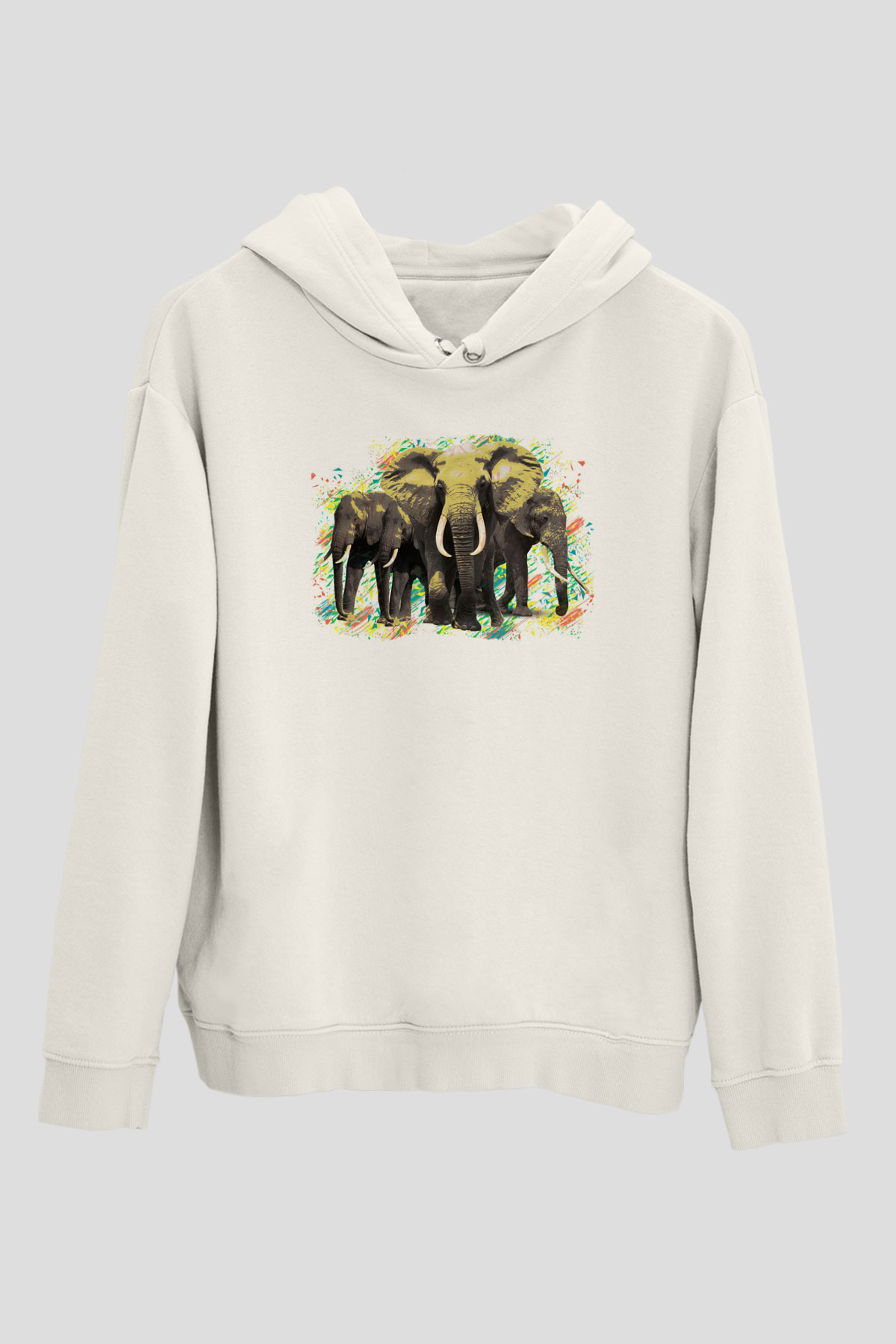 Fil Beyaz Unisex Hoodie