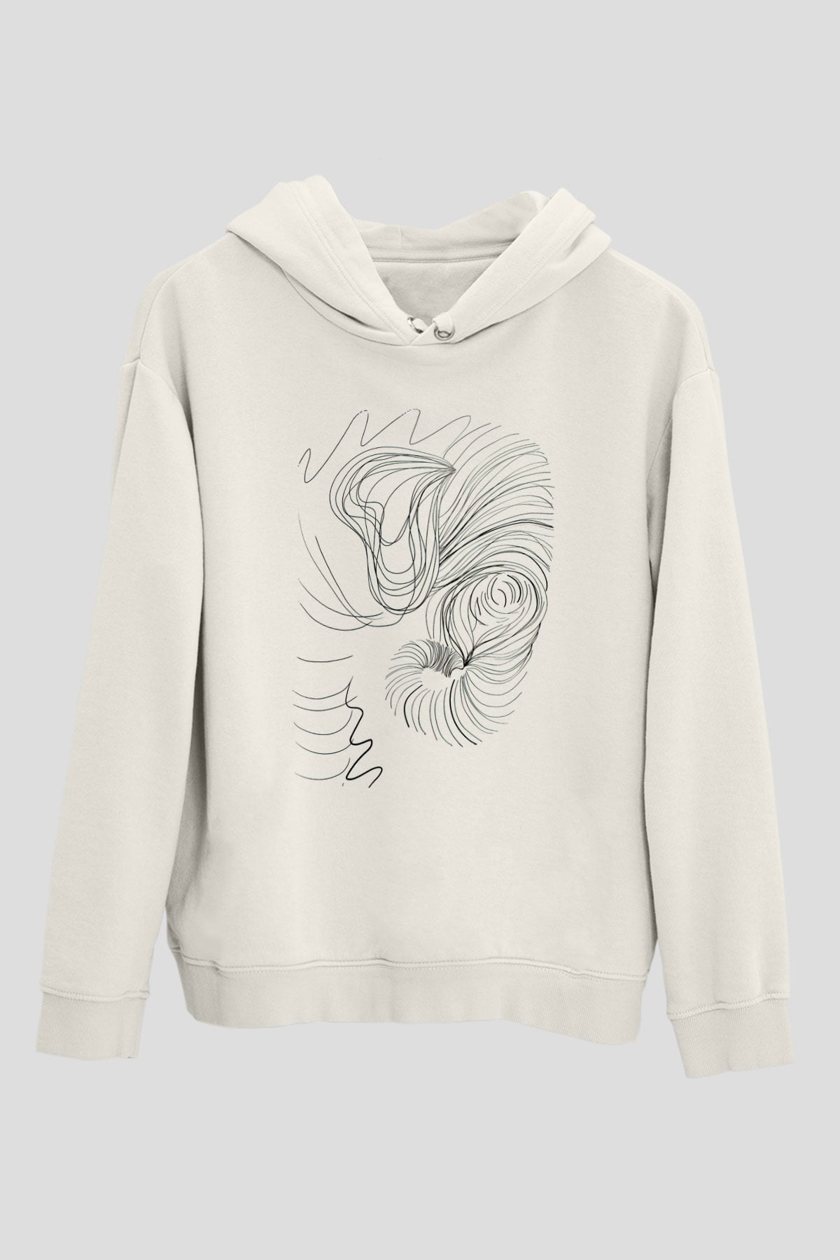 Fil Beyaz Unisex Hoodie
