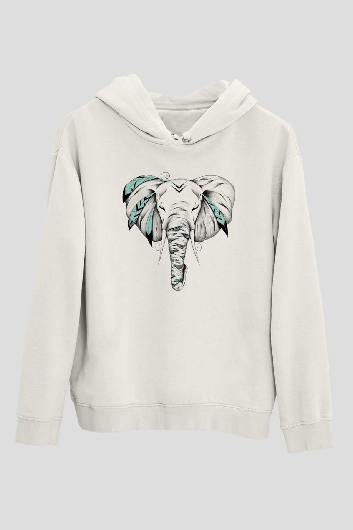 Fil Beyaz Unisex Hoodie