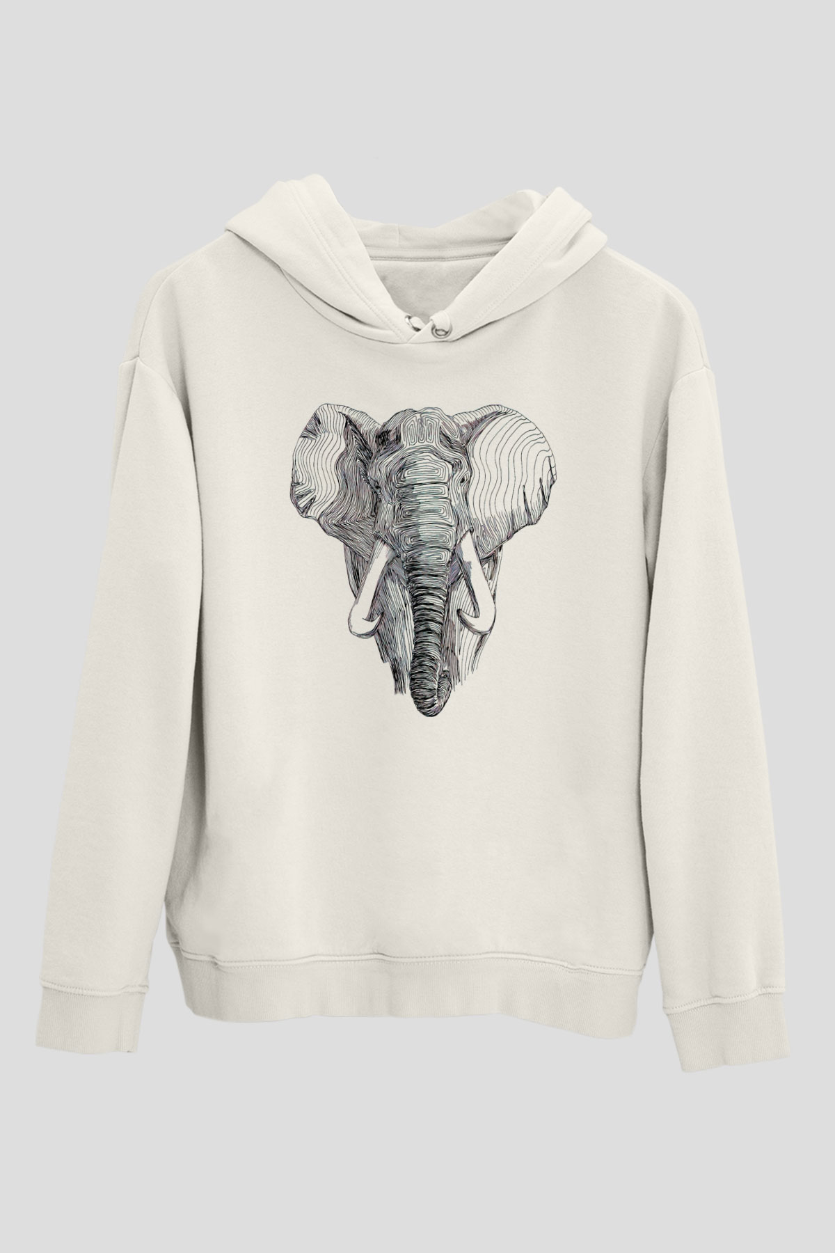 Fil Beyaz Unisex Hoodie