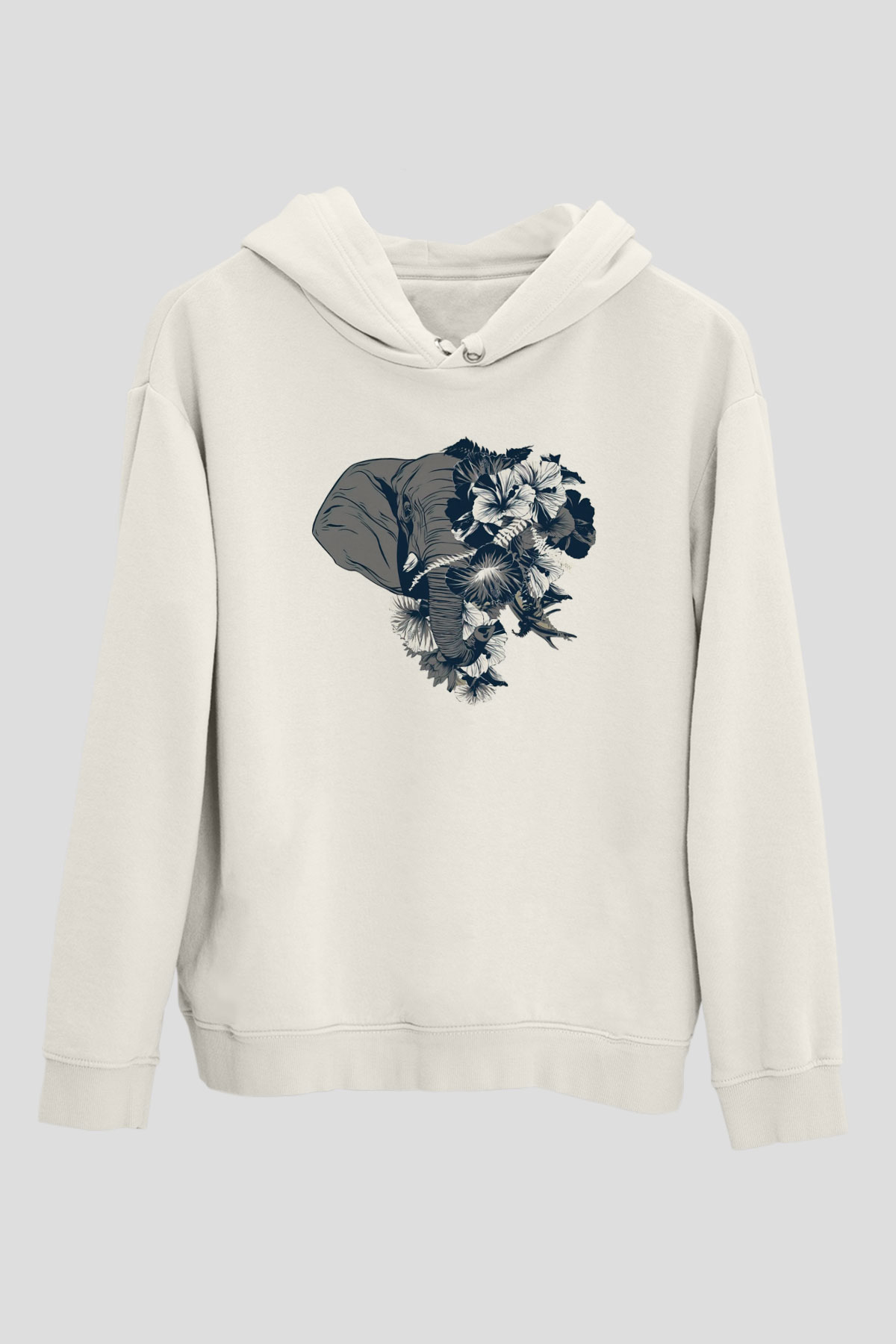 Fil Beyaz Unisex Hoodie