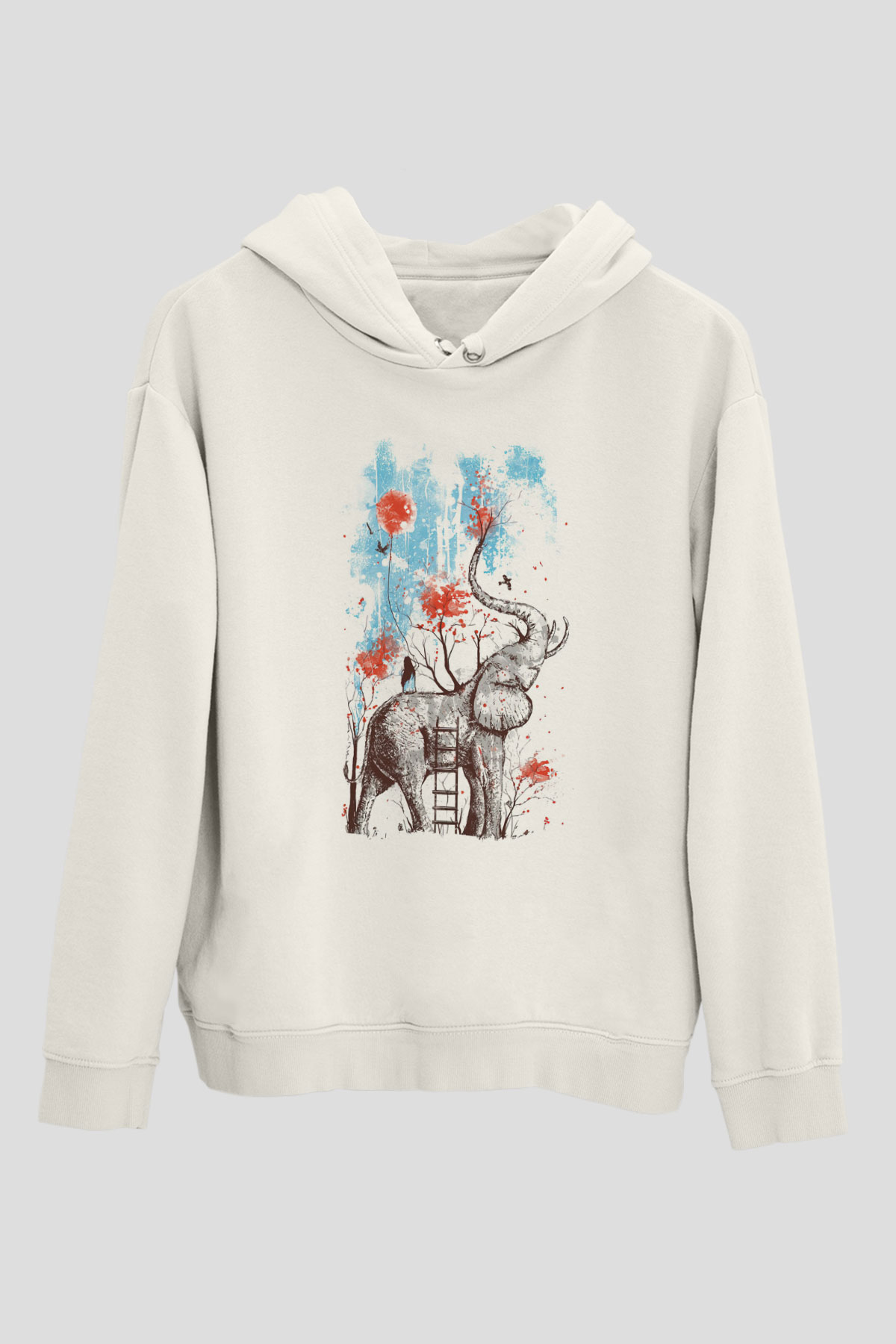 Fil Beyaz Unisex Hoodie
