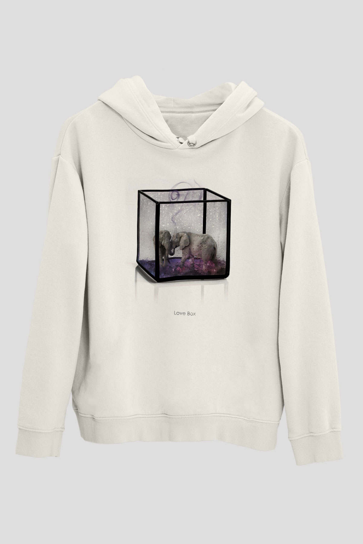 Fil Beyaz Unisex Hoodie