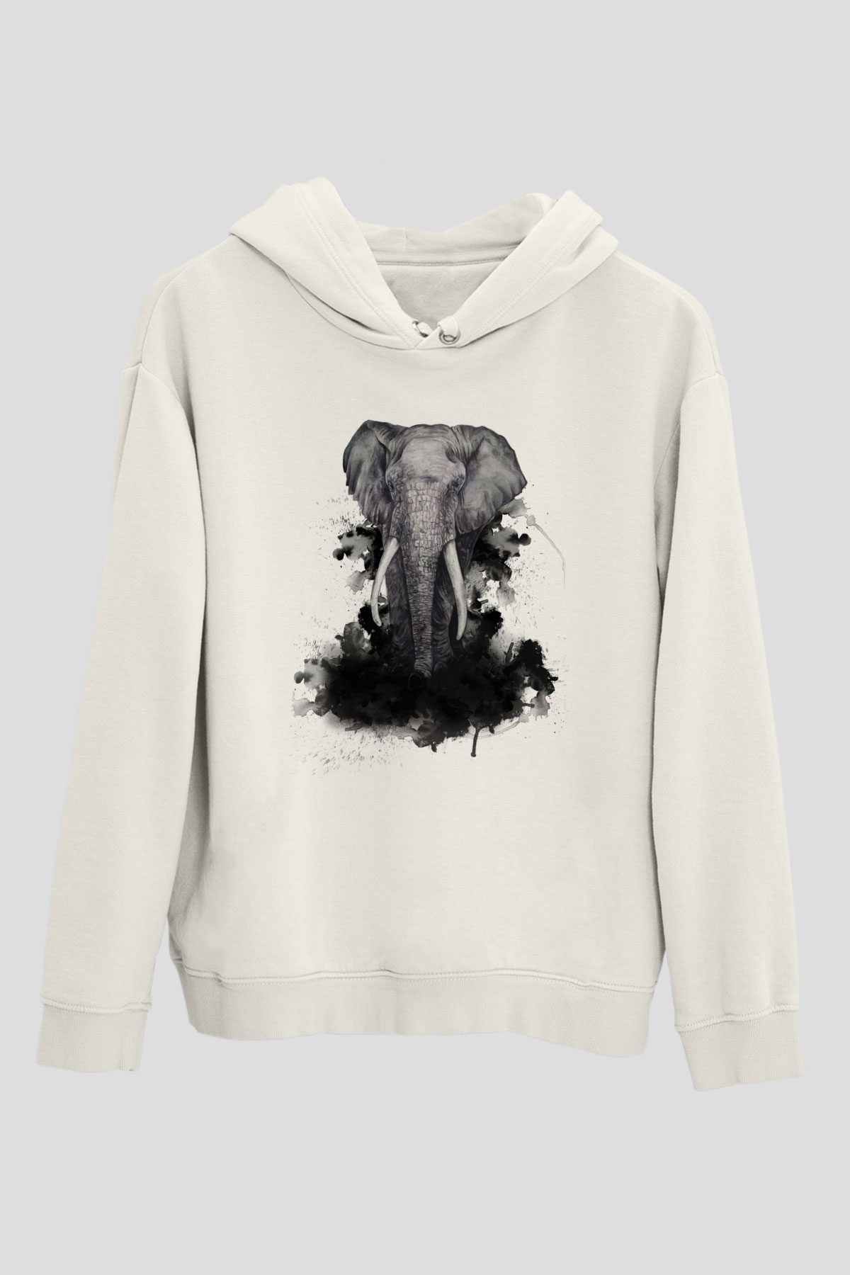 Fil Beyaz Unisex Hoodie