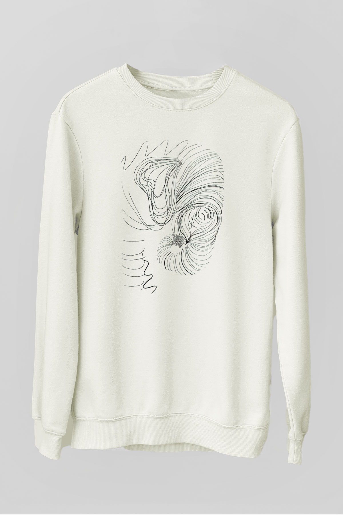 Fil Beyaz Unisex Sweatshirt