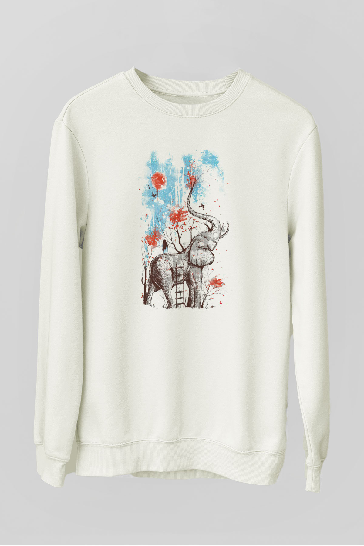 Fil Beyaz Unisex Sweatshirt