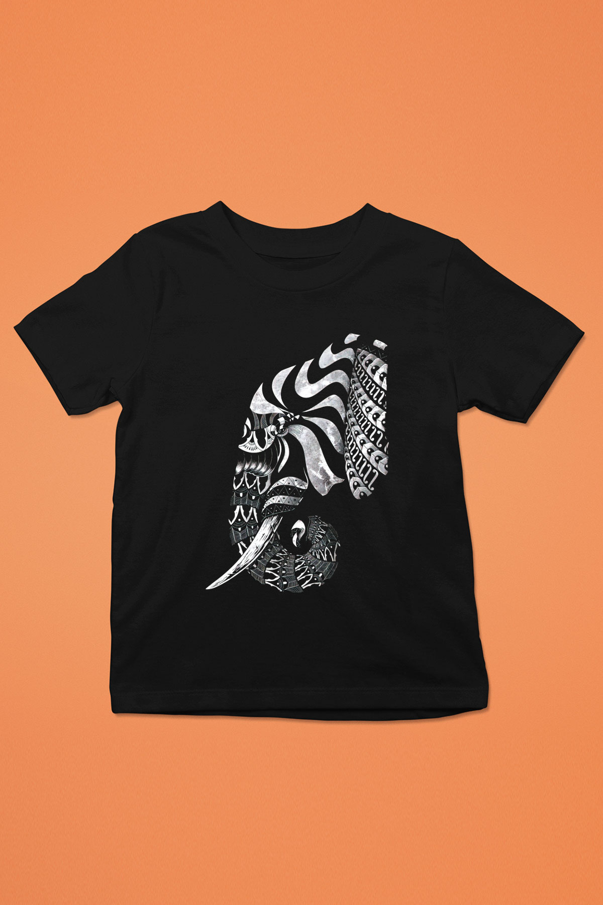 Fil Siyah Unisex Çocuk Tişört