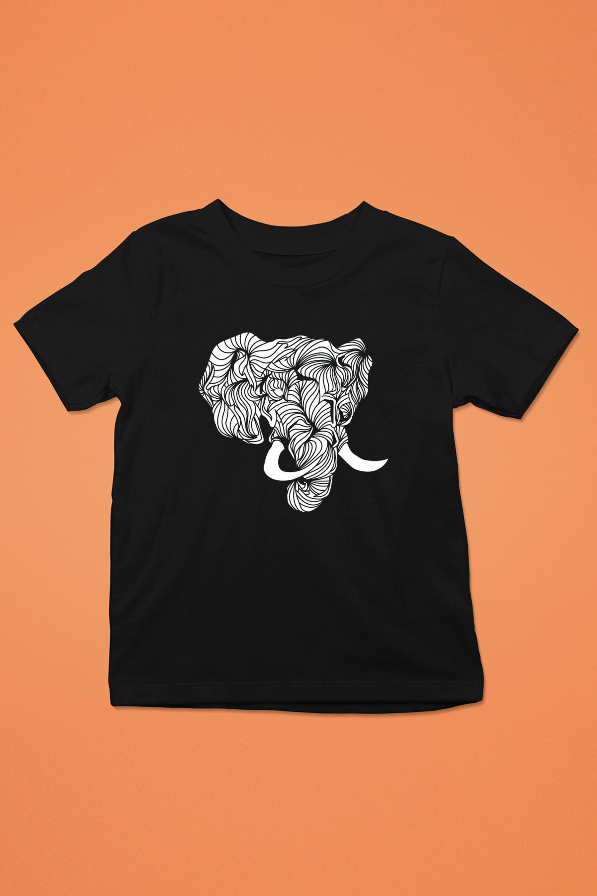 Fil Siyah Unisex Çocuk Tişört