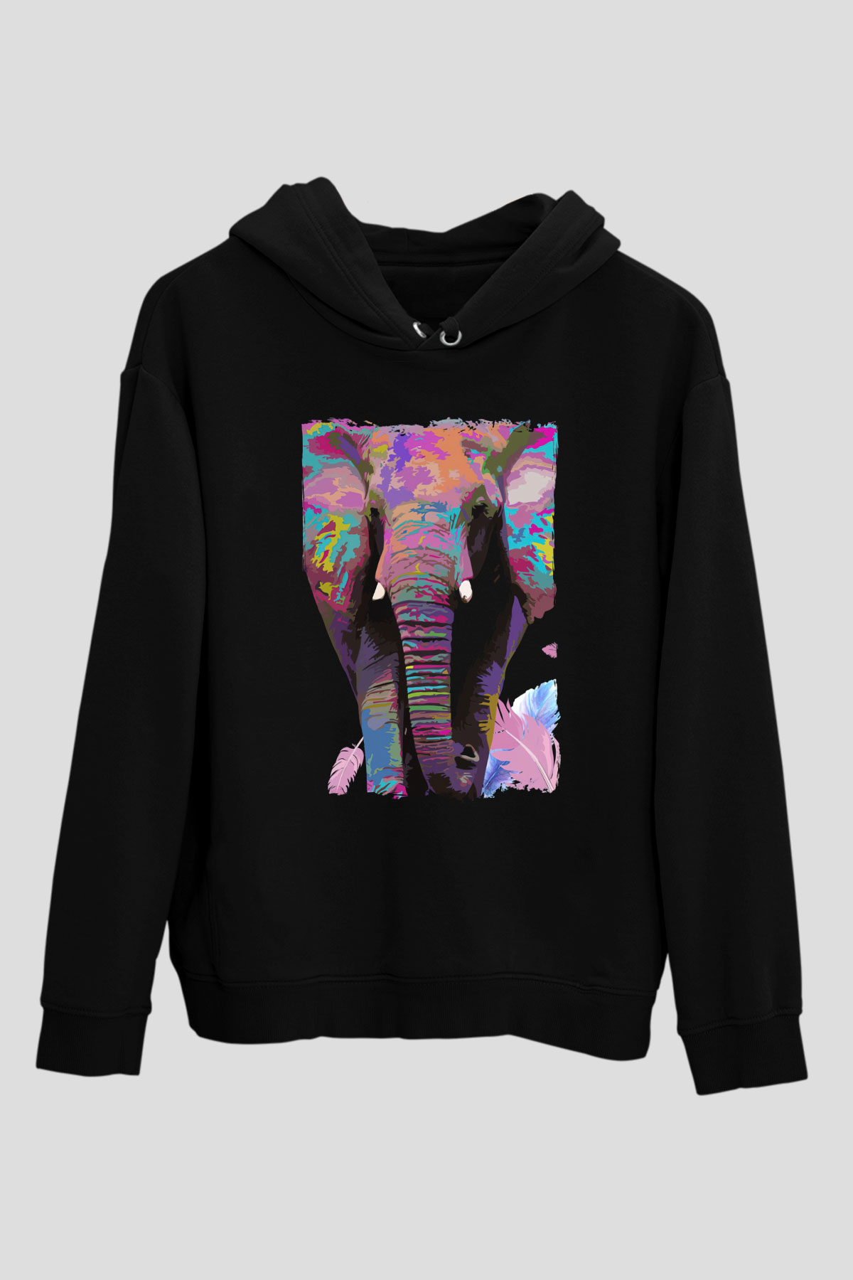 Fil Siyah Unisex Hoodie