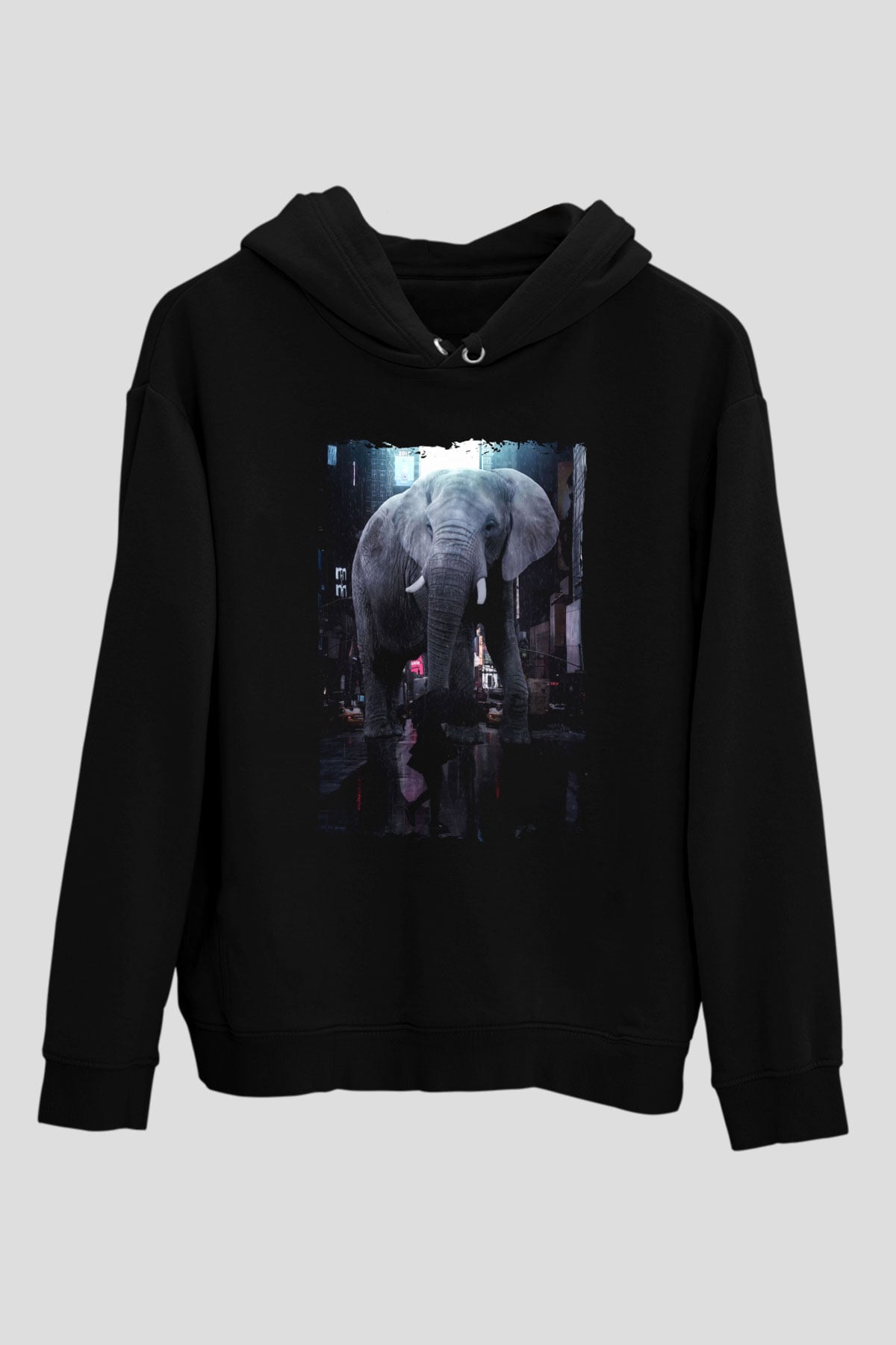 Fil Siyah Unisex Hoodie