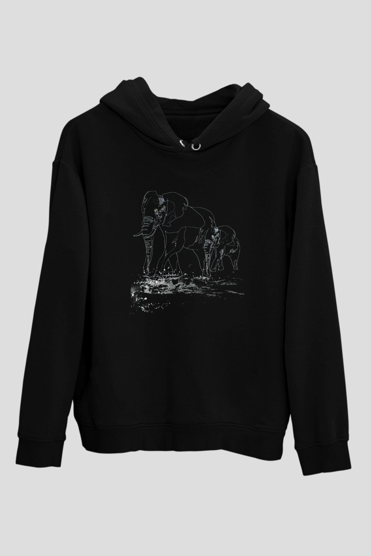 Fil Siyah Unisex Hoodie
