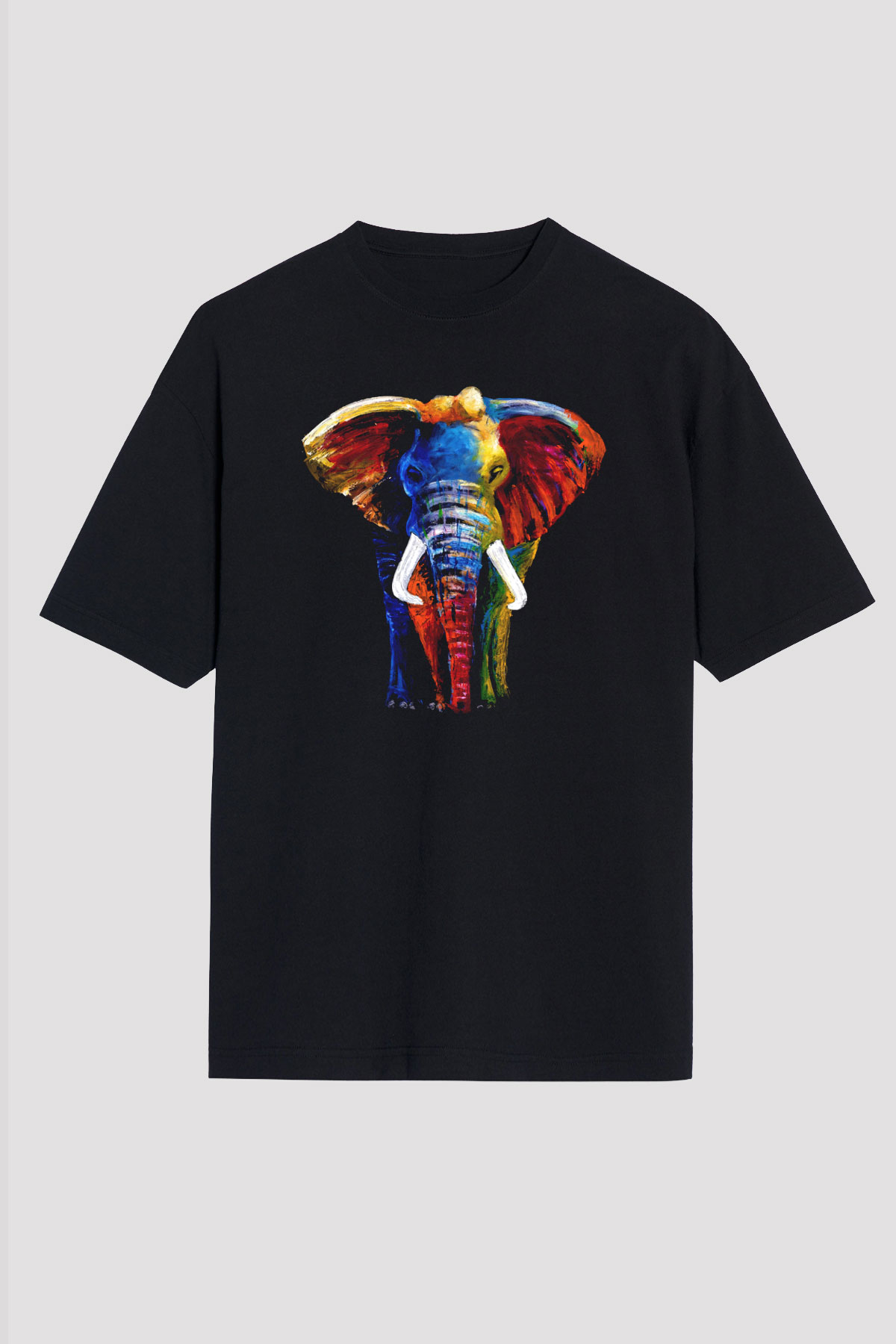 Fil Siyah Unisex Oversize Tişört T-Shirt