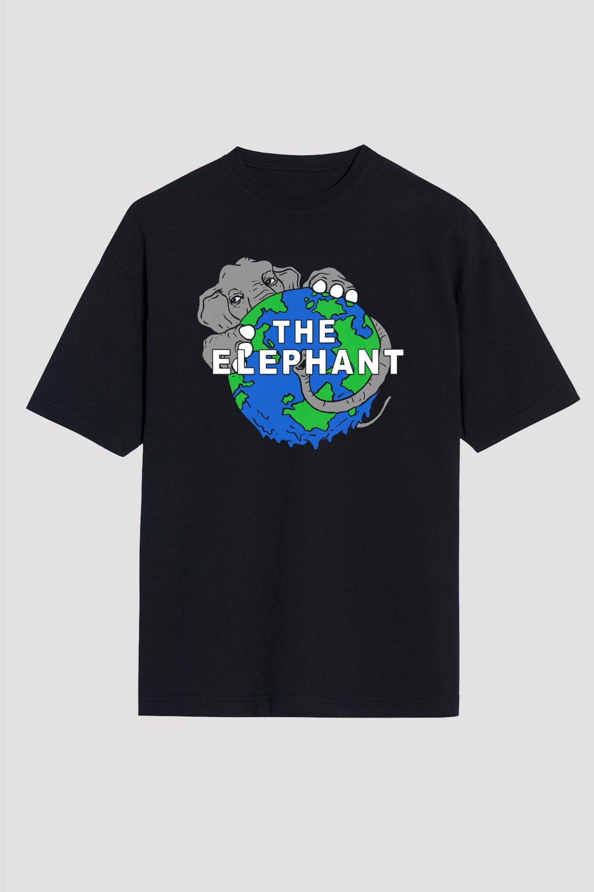 Fil Siyah Unisex Oversize Tişört T-Shirt