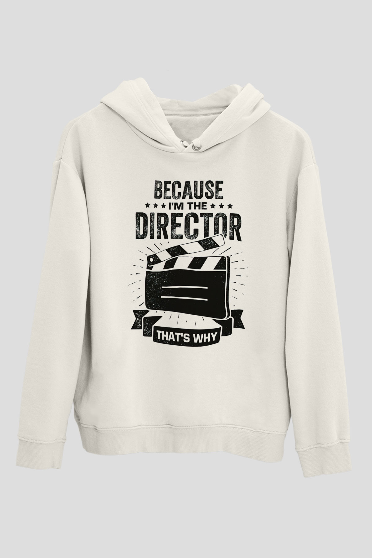 Film yönetmeni Beyaz Unisex Kapüşonlu Sweatshirt