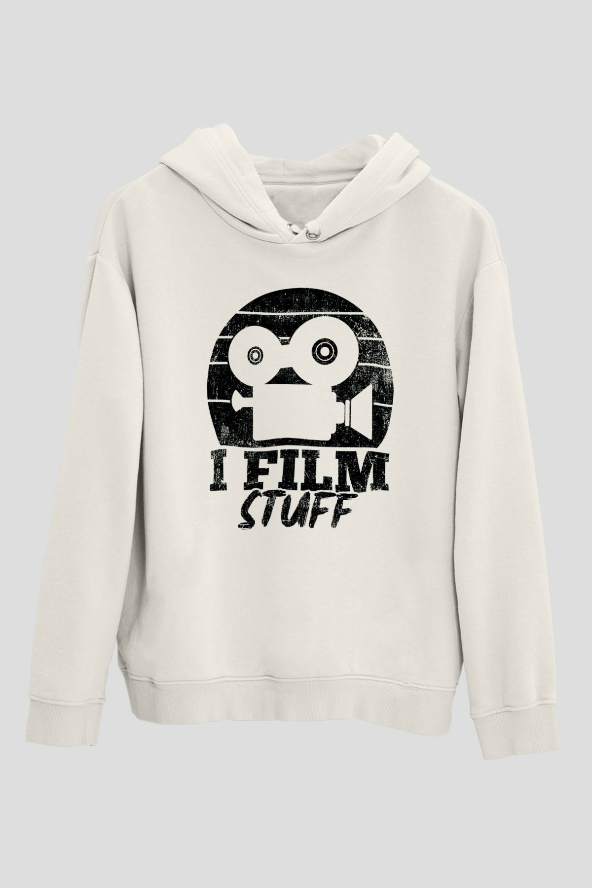 Film yönetmeni Beyaz Unisex Kapüşonlu Sweatshirt