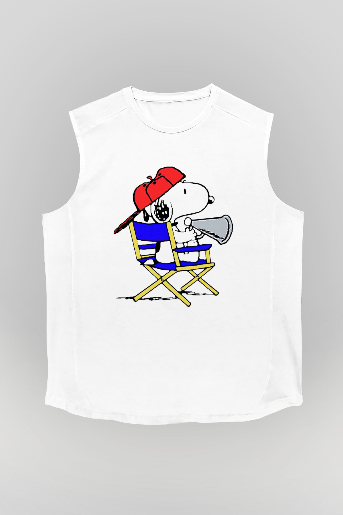 Film yönetmeni Beyaz Unisex Kolsuz Tişört