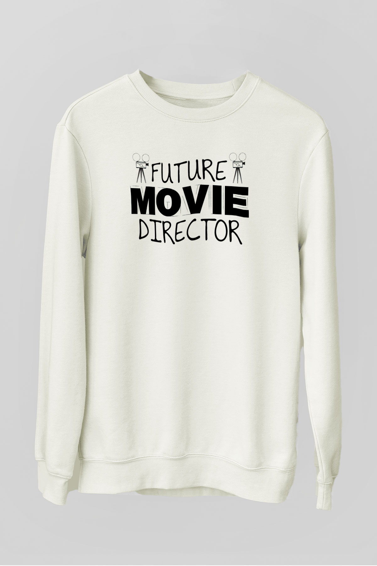 Film yönetmeni Beyaz Unisex Sweatshirt