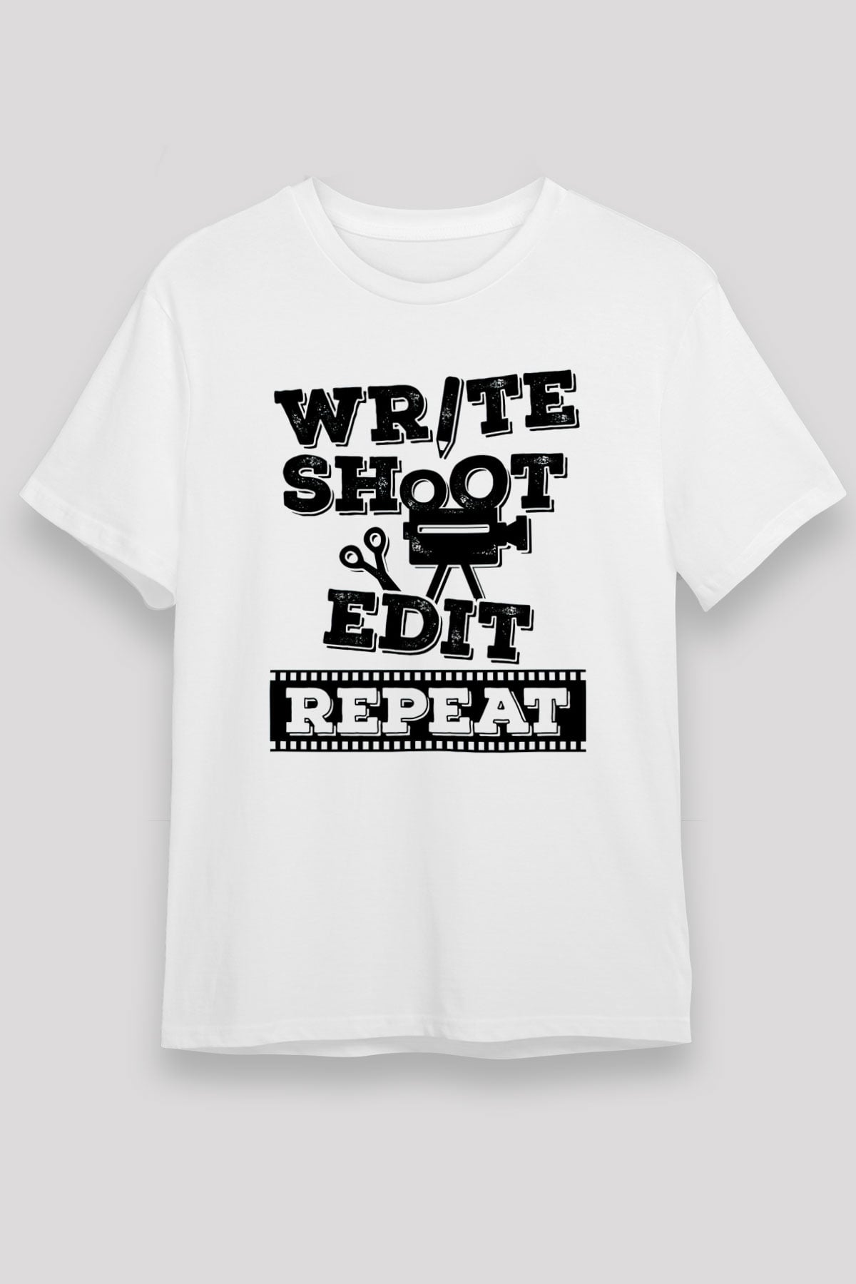 Film yönetmeni Beyaz Unisex Tişört T-Shirt - TişörtFabrikası