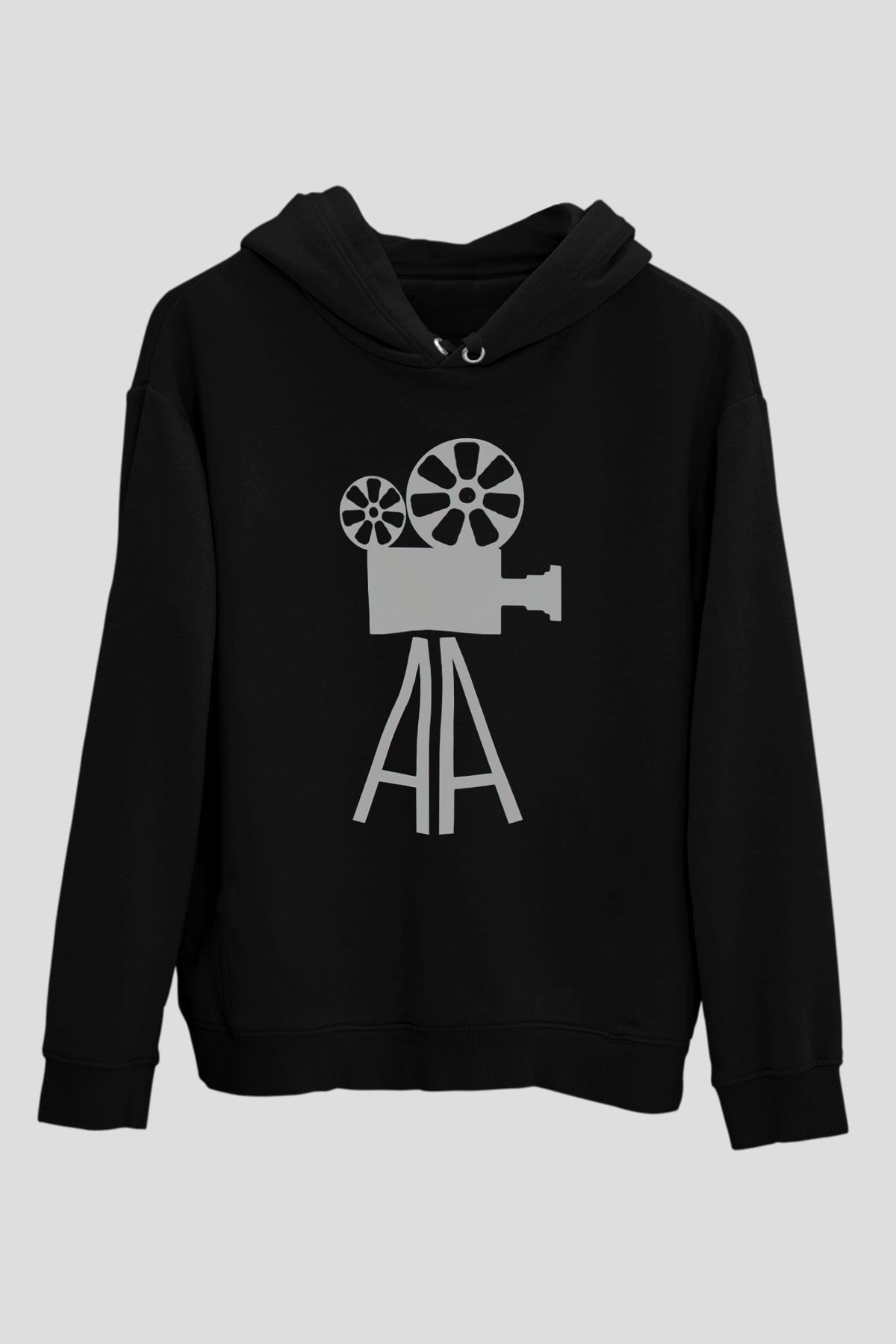 Film yönetmeni Siyah Unisex Kapşonlu Sweatshirt