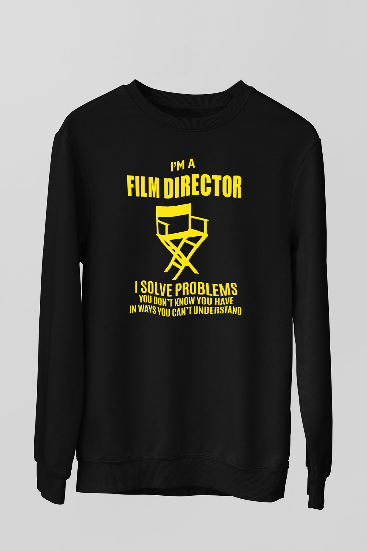 Film yönetmeni Siyah Unisex Sweatshirt