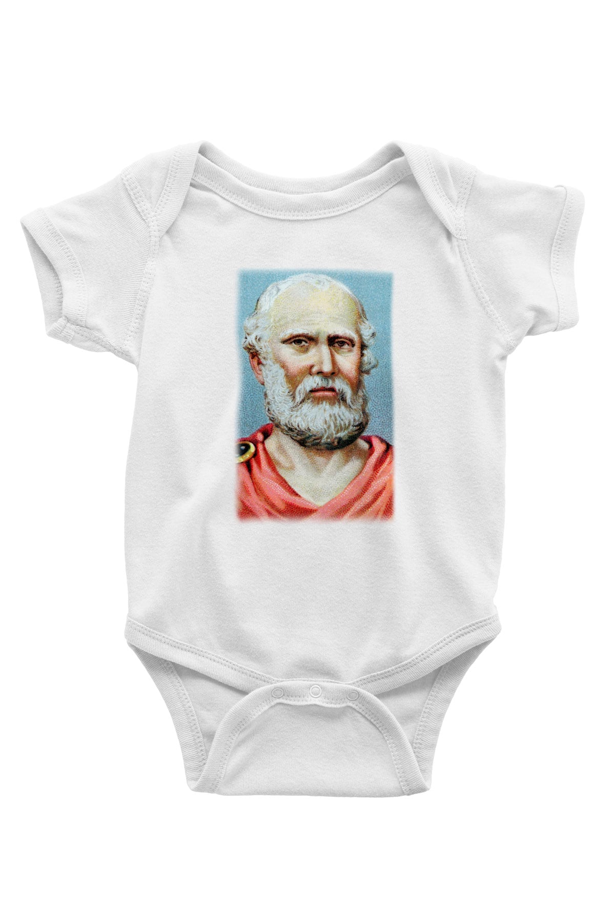 Filozof Baskılı Beyaz Unisex Bebek Body - Zıbın