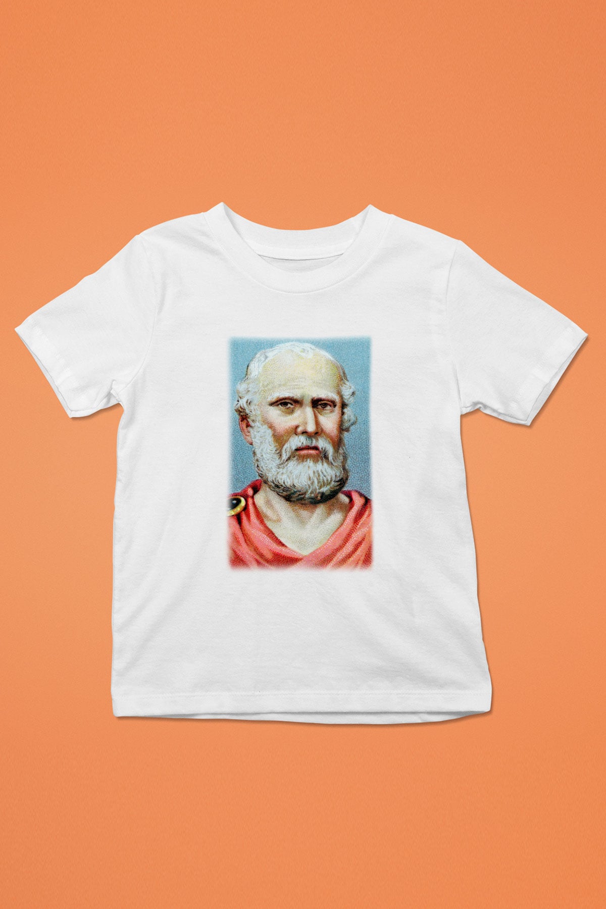 Filozof Baskılı Beyaz Unisex Çocuk Tişört
