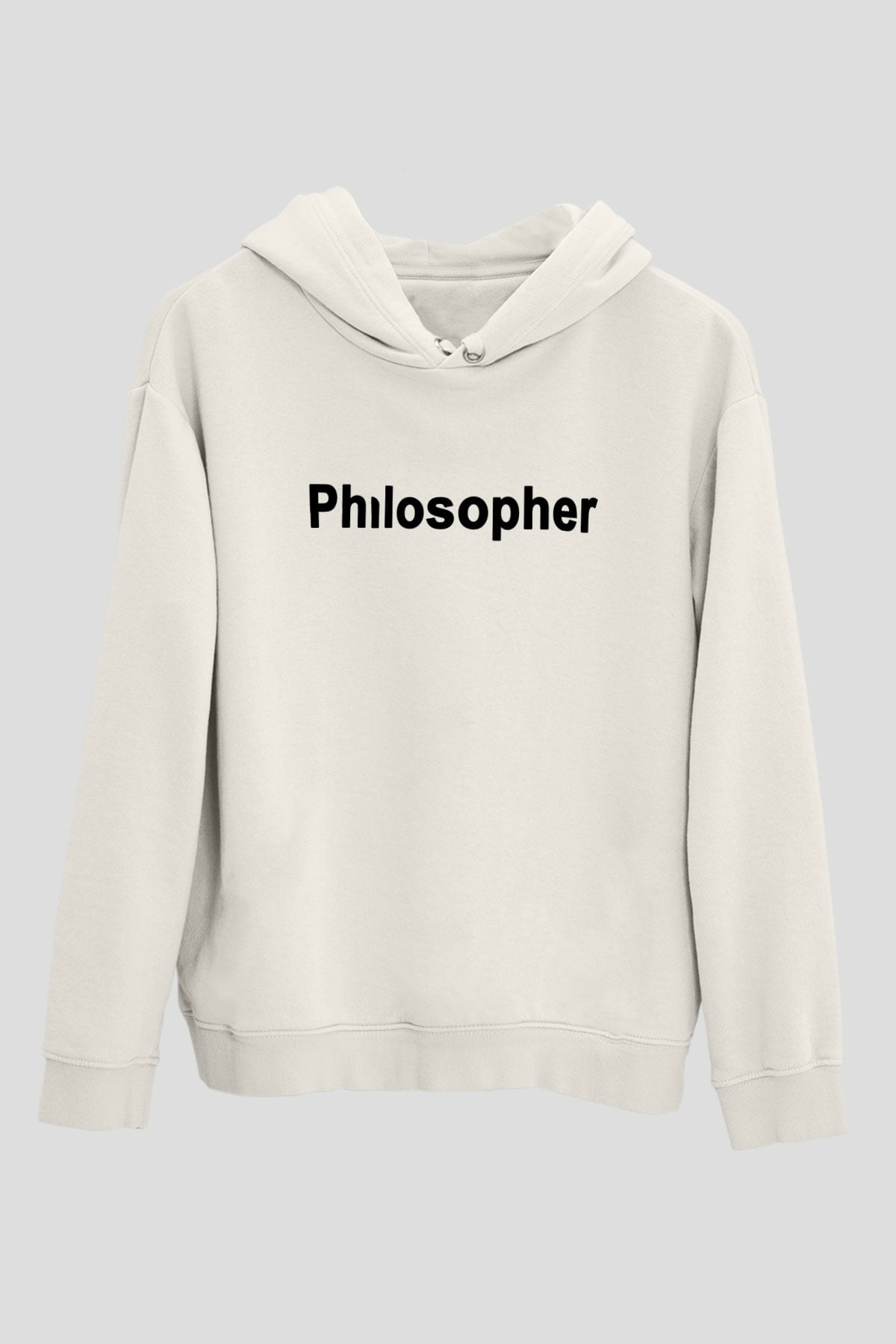 Filozof Beyaz Unisex Hoodie