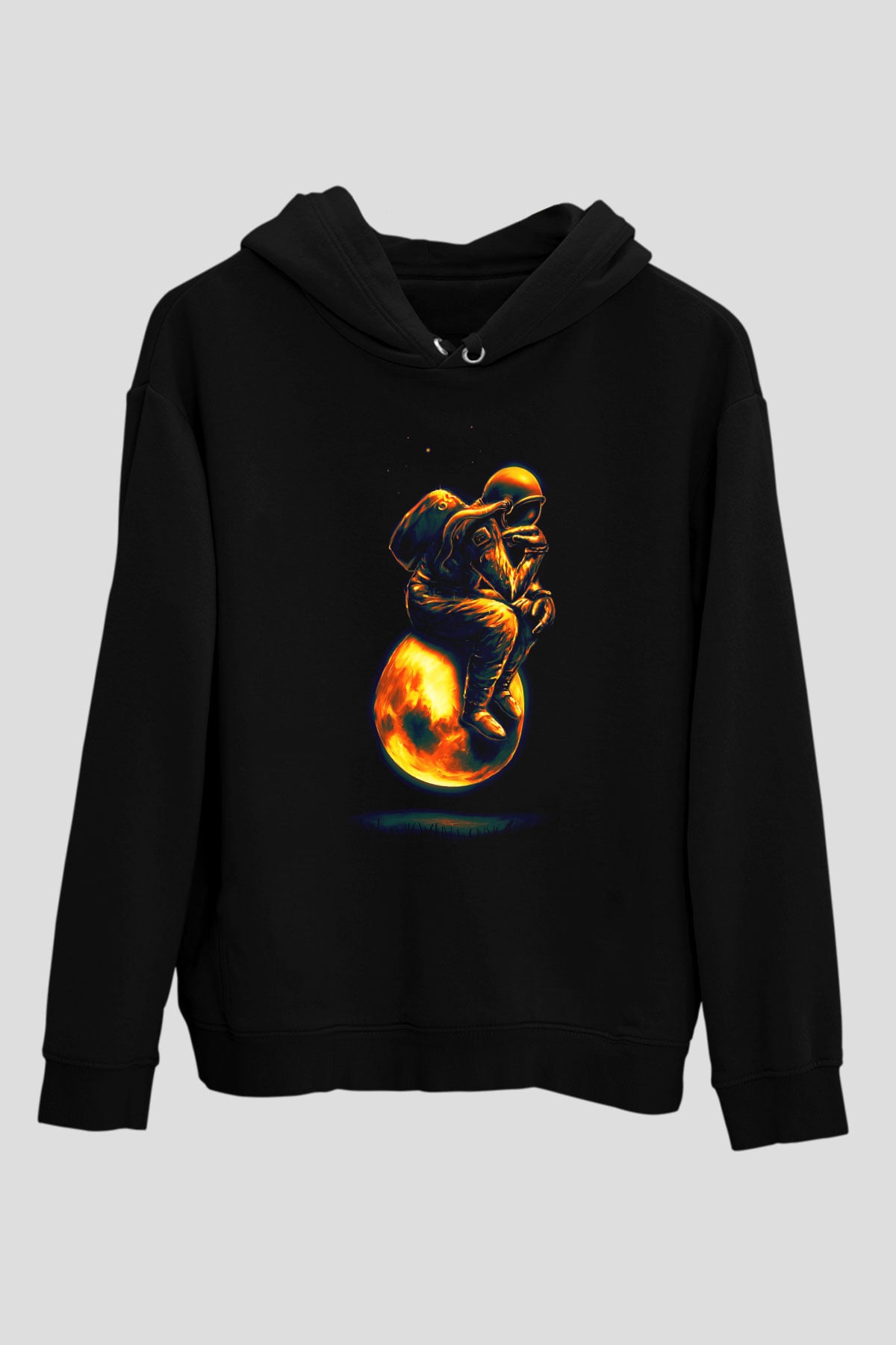 Filozof Siyah Unisex Kapüşonlu Sweatshirt