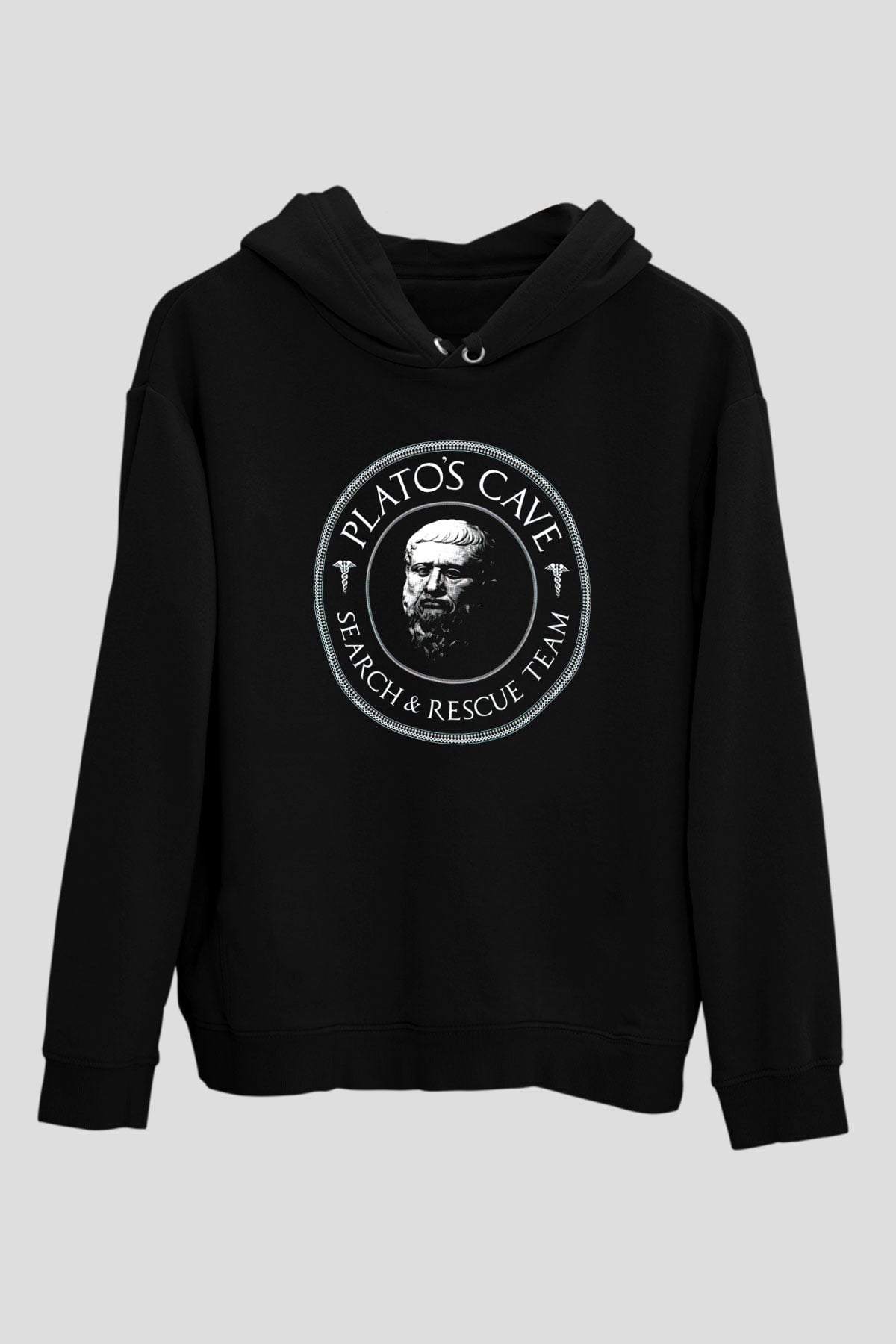 Filozof Siyah Unisex Kapüşonlu Sweatshirt