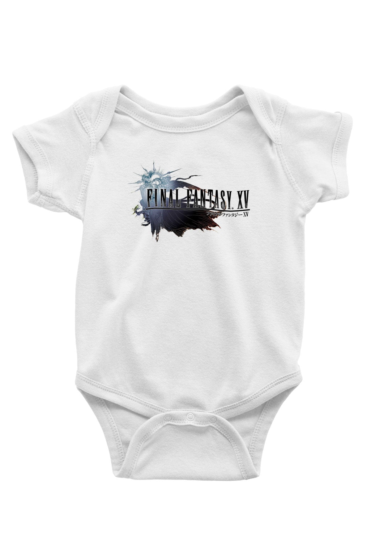 Final Fantasy Baskılı Beyaz Unisex Bebek Body - Zıbın