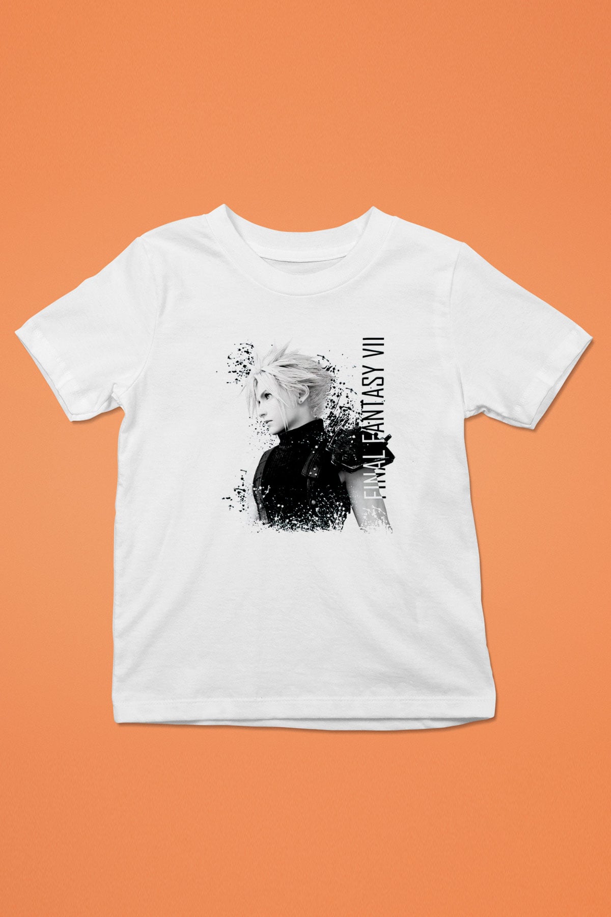 Final Fantasy Beyaz Unisex Çocuk Tişört
