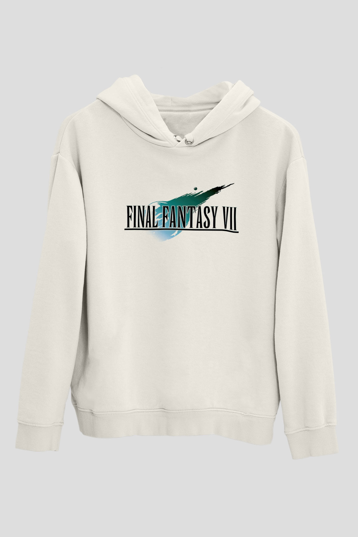 Final Fantasy Beyaz Unisex Hoodie