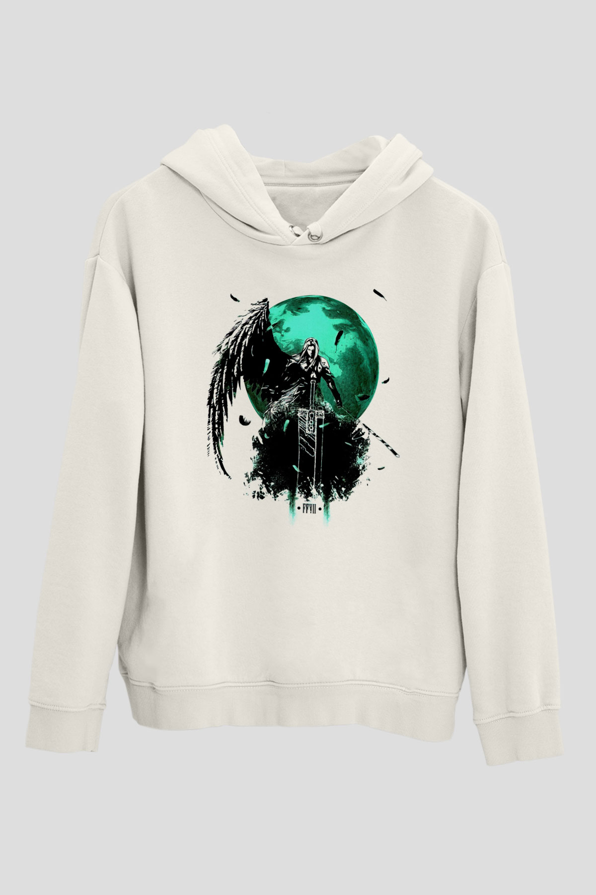 Final Fantasy Beyaz Unisex Hoodie