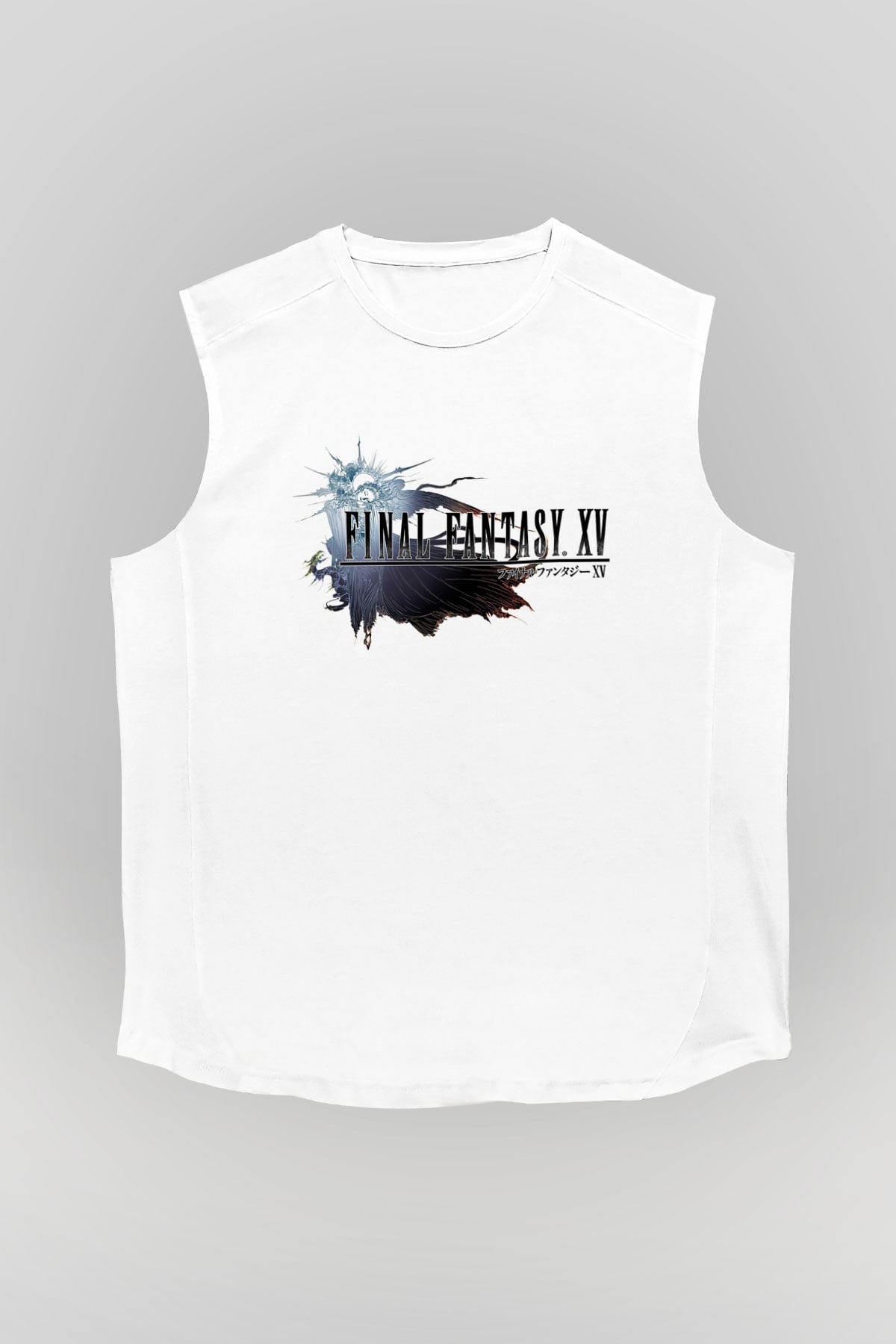 Final Fantasy Beyaz Unisex Kolsuz Tişört