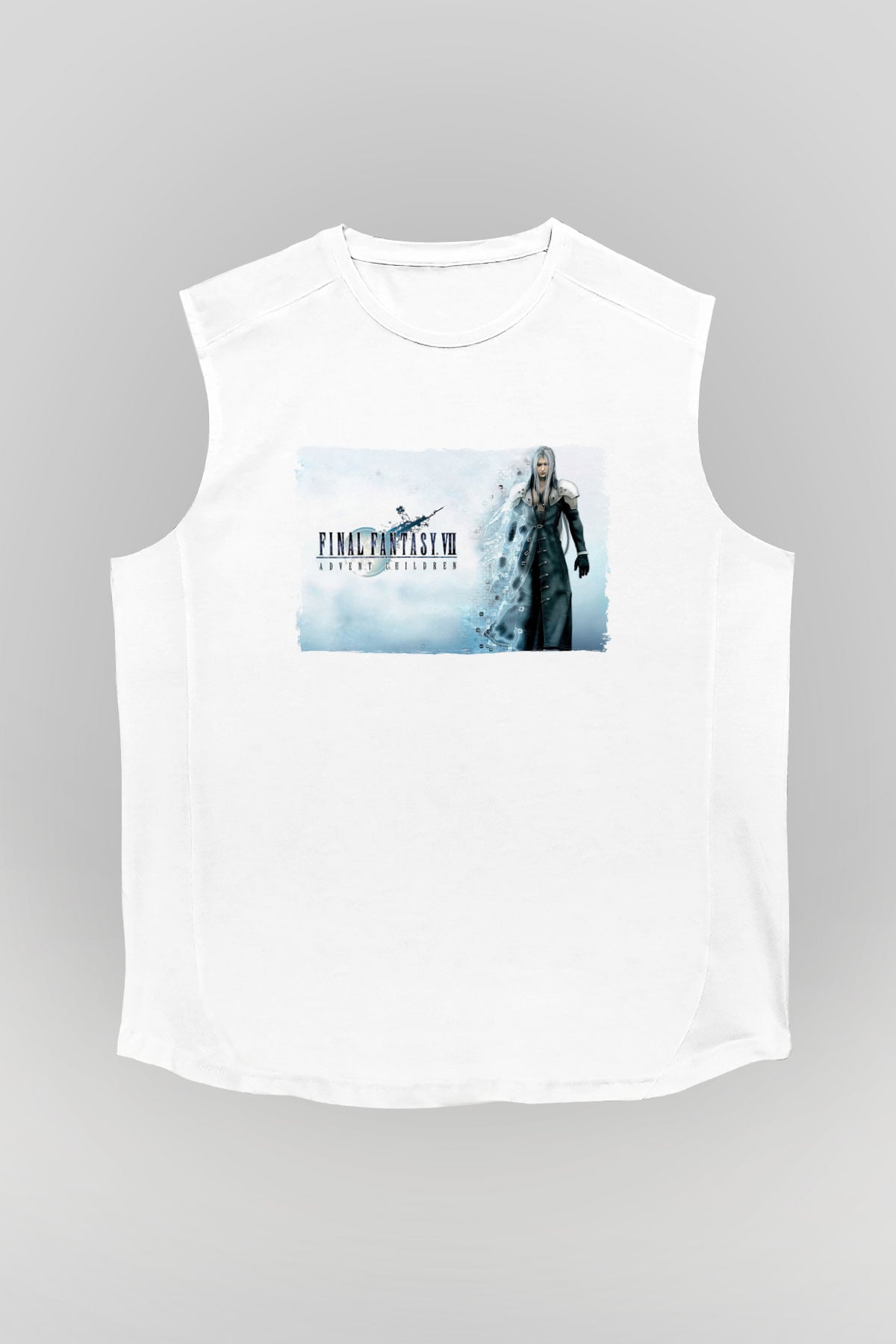 Final Fantasy Beyaz Unisex Kolsuz Tişört