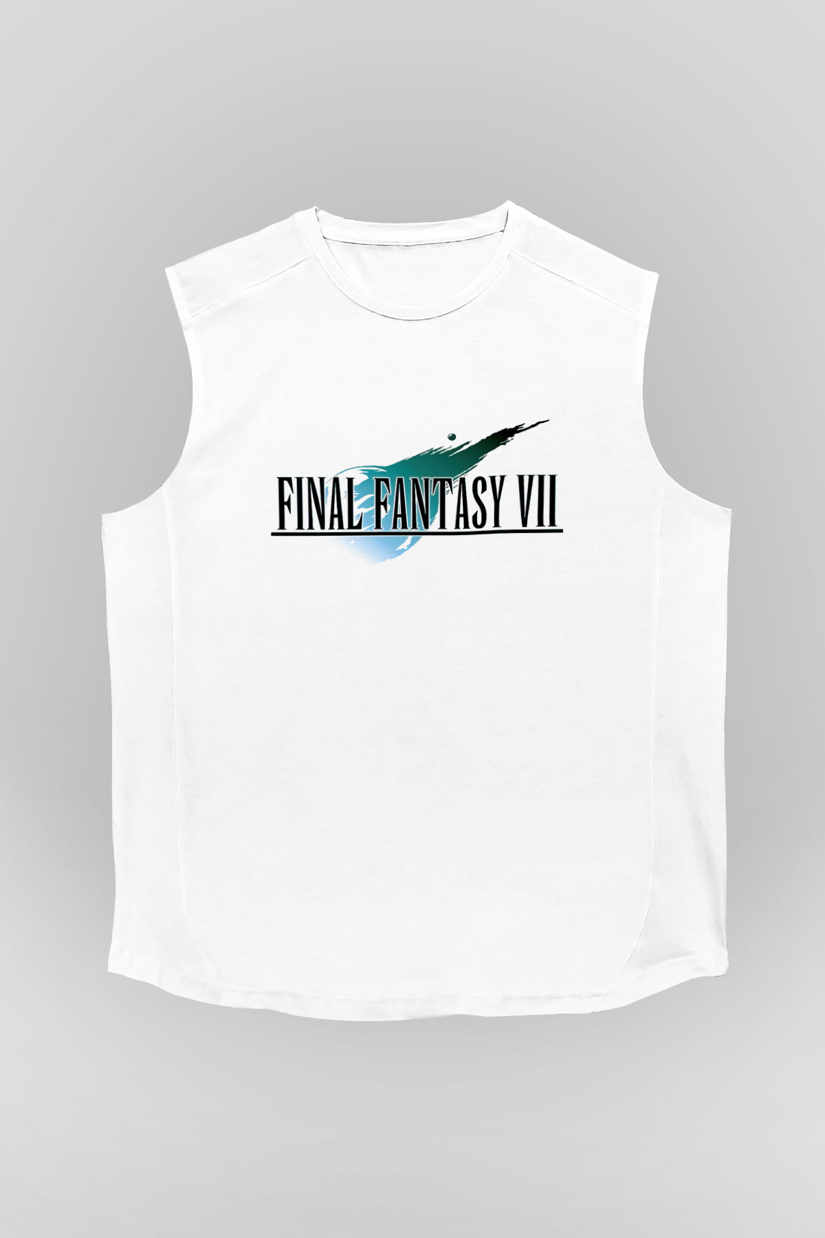 Final Fantasy Beyaz Unisex Kolsuz Tişört