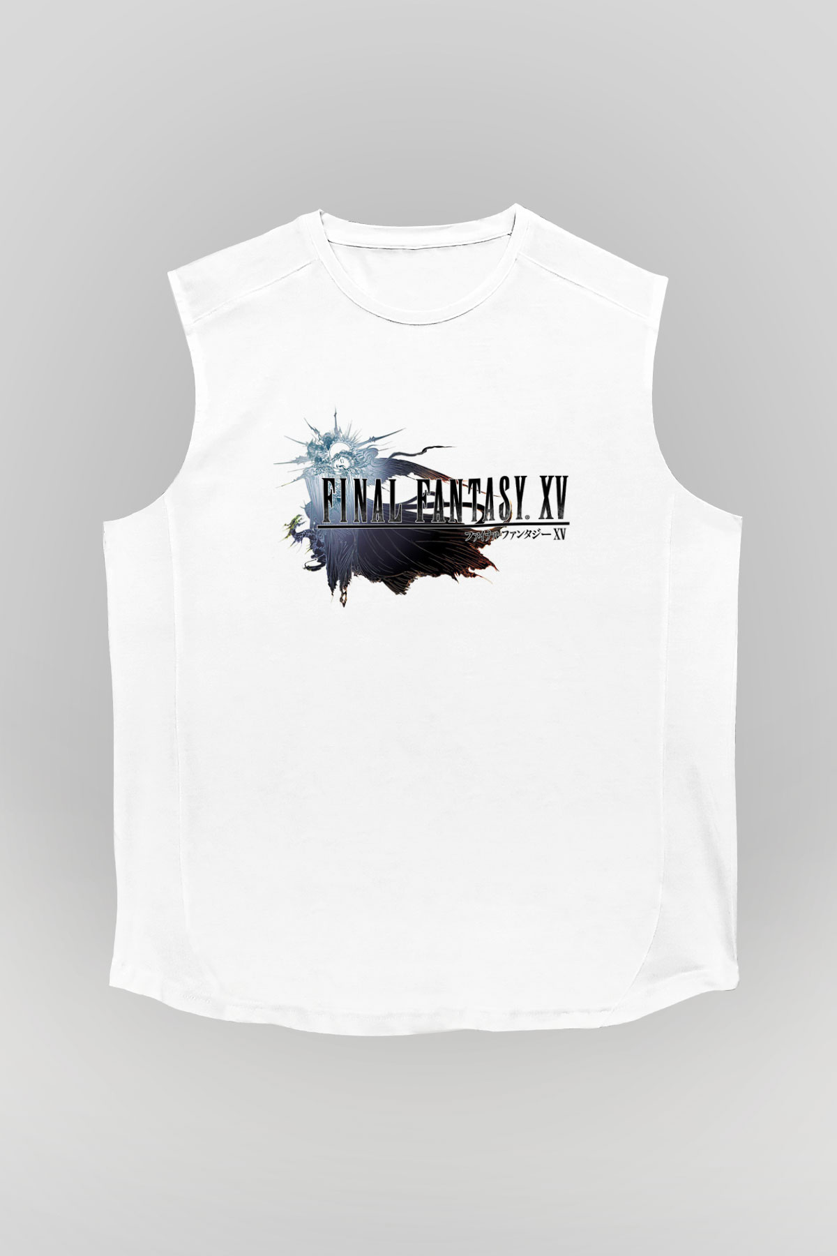Final Fantasy Beyaz Unisex Kolsuz Tişört