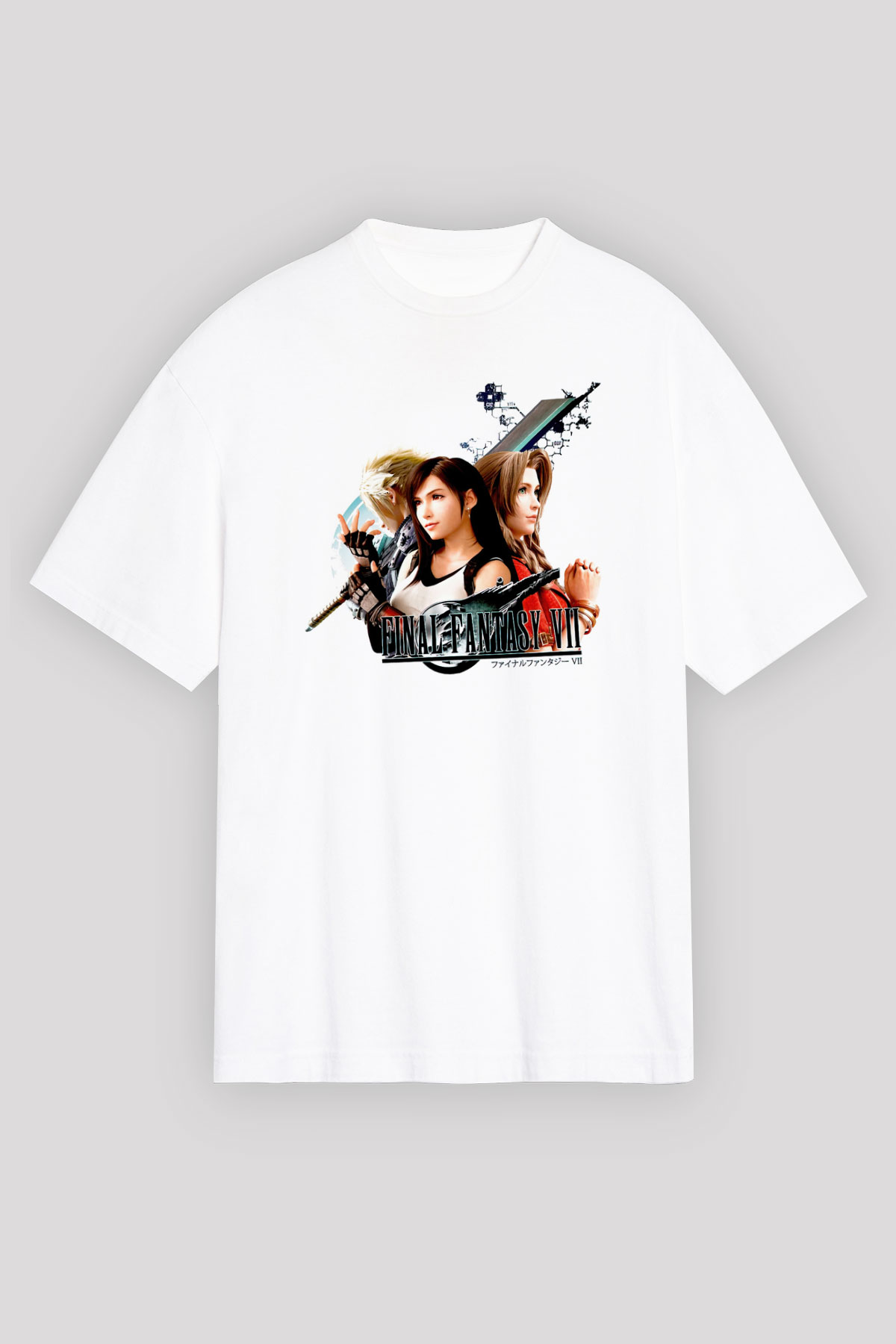 Final Fantasy Beyaz Unisex Tişört T-Shirt