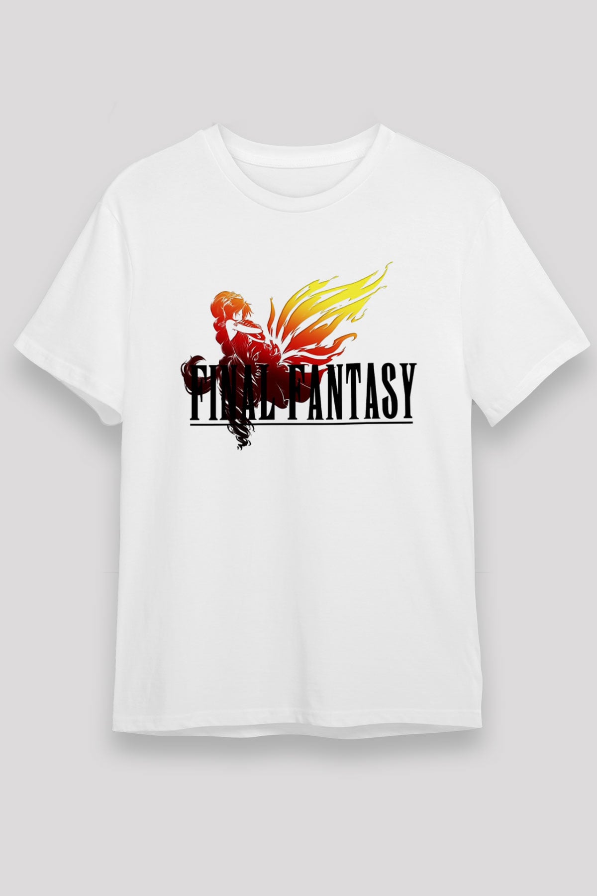Final Fantasy Beyaz Unisex Tişört T-Shirt