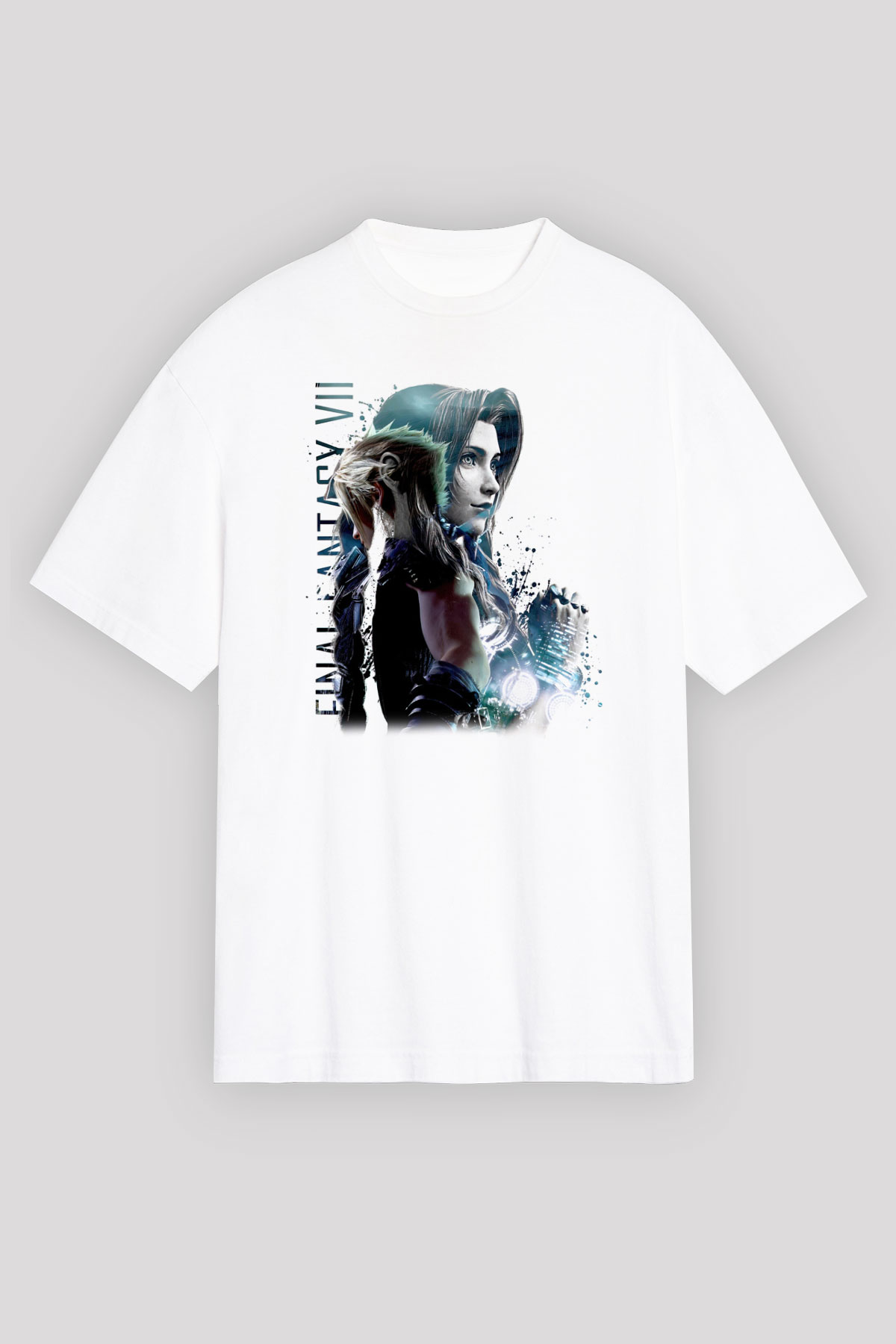 Final Fantasy Beyaz Unisex Tişört T-Shirt