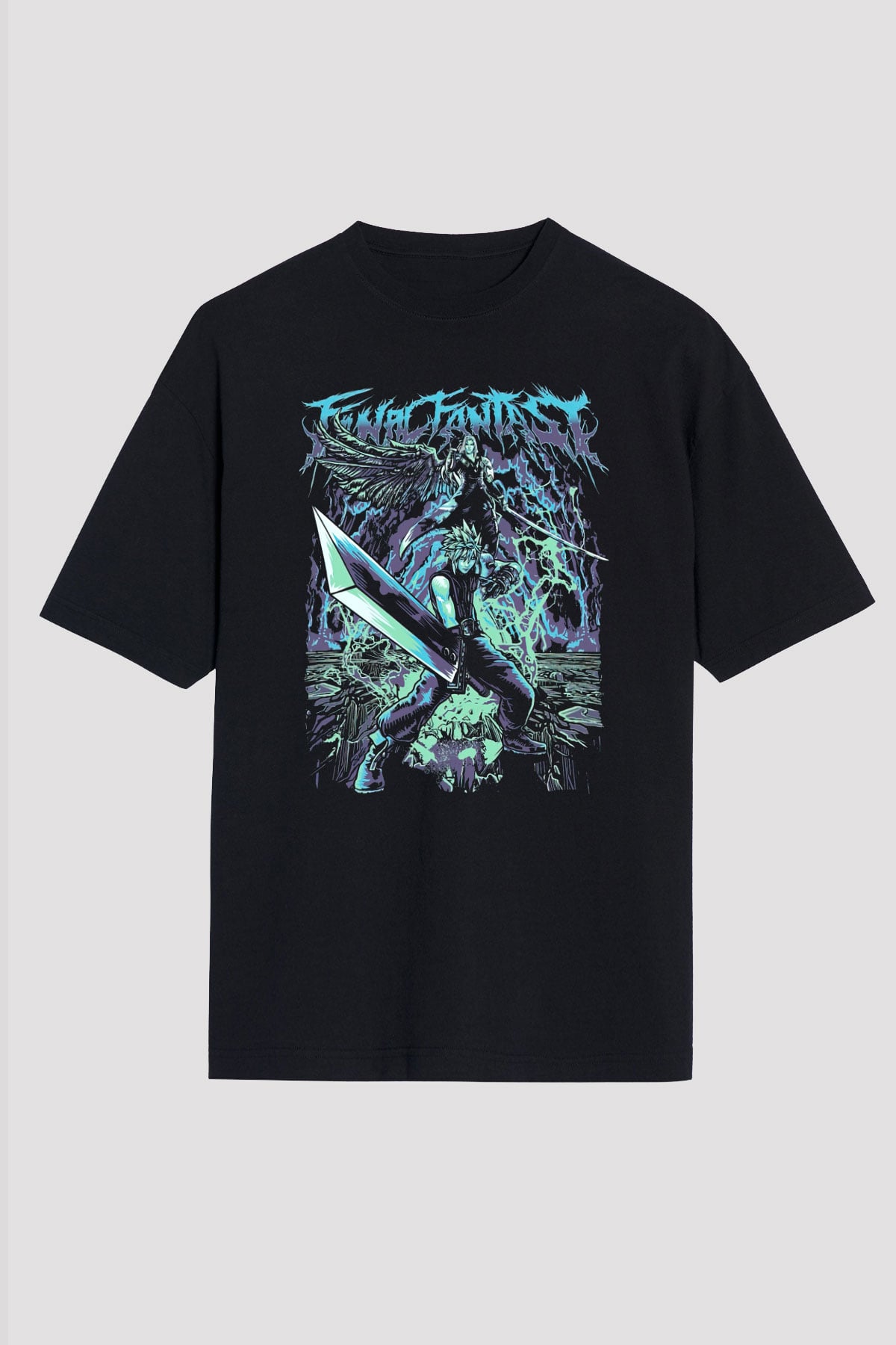 Final Fantasy Siyah Unisex Tişört T-Shirt