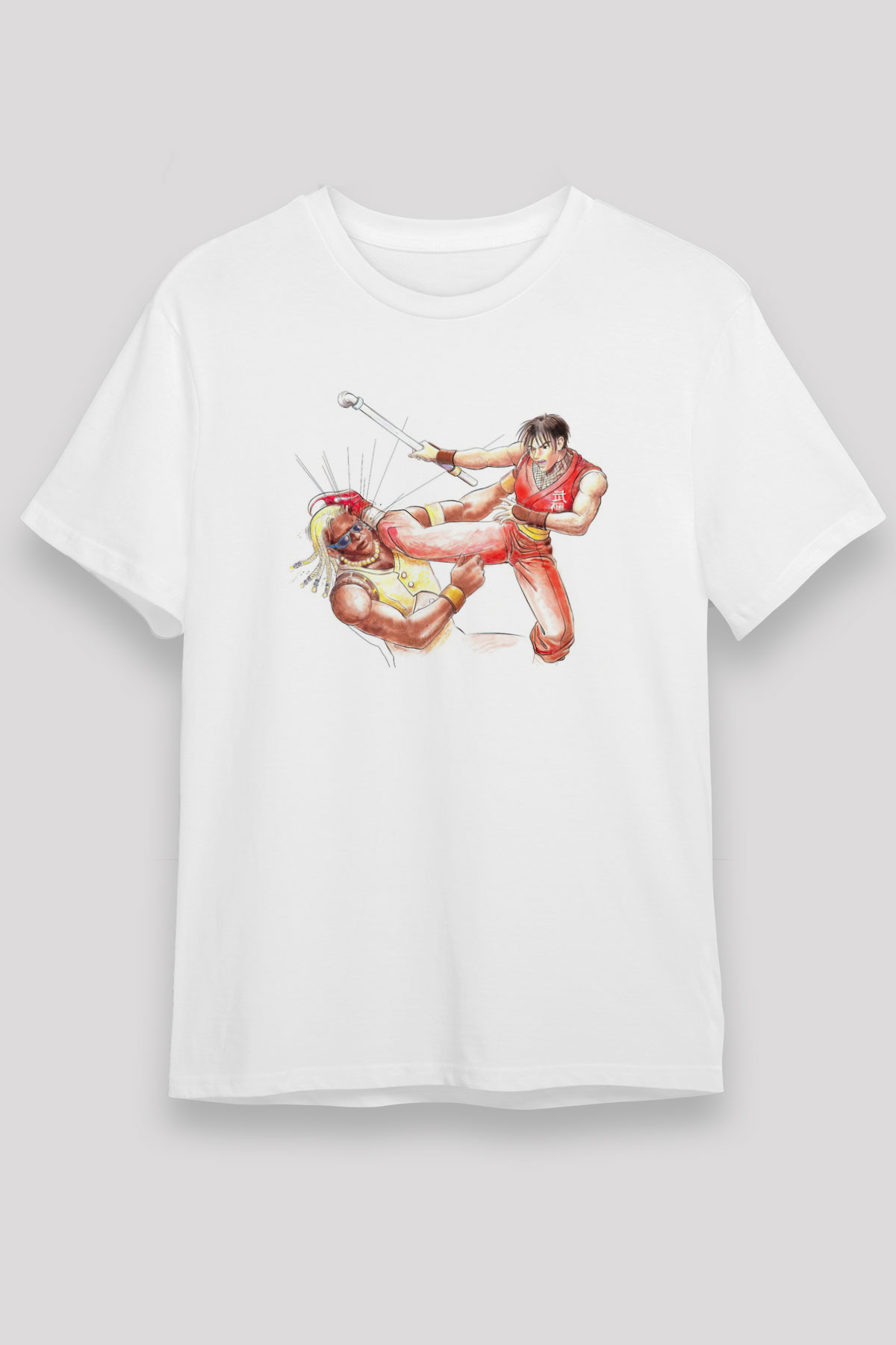 Final Fight Beyaz Unisex Tişört T-Shirt
