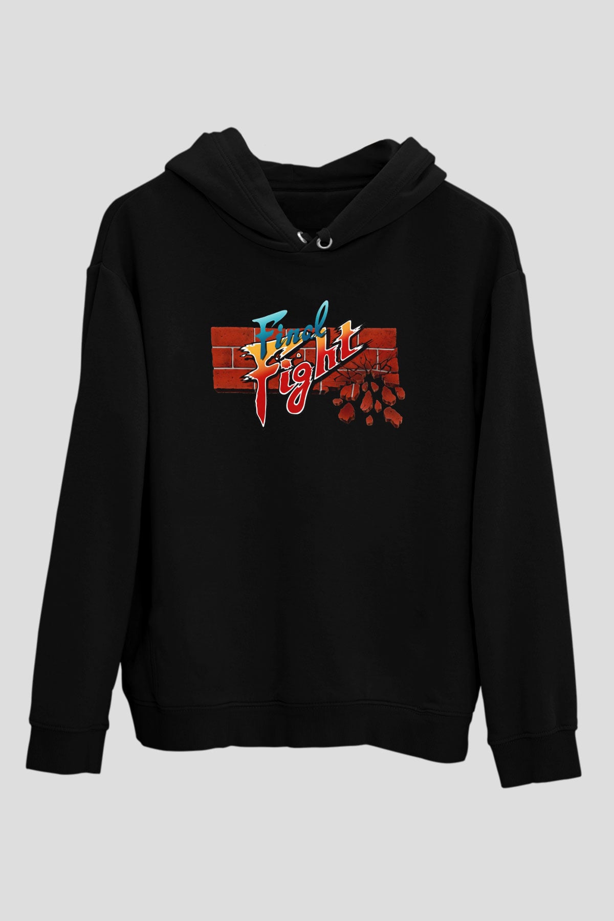 Final Fight Siyah Unisex Hoodie