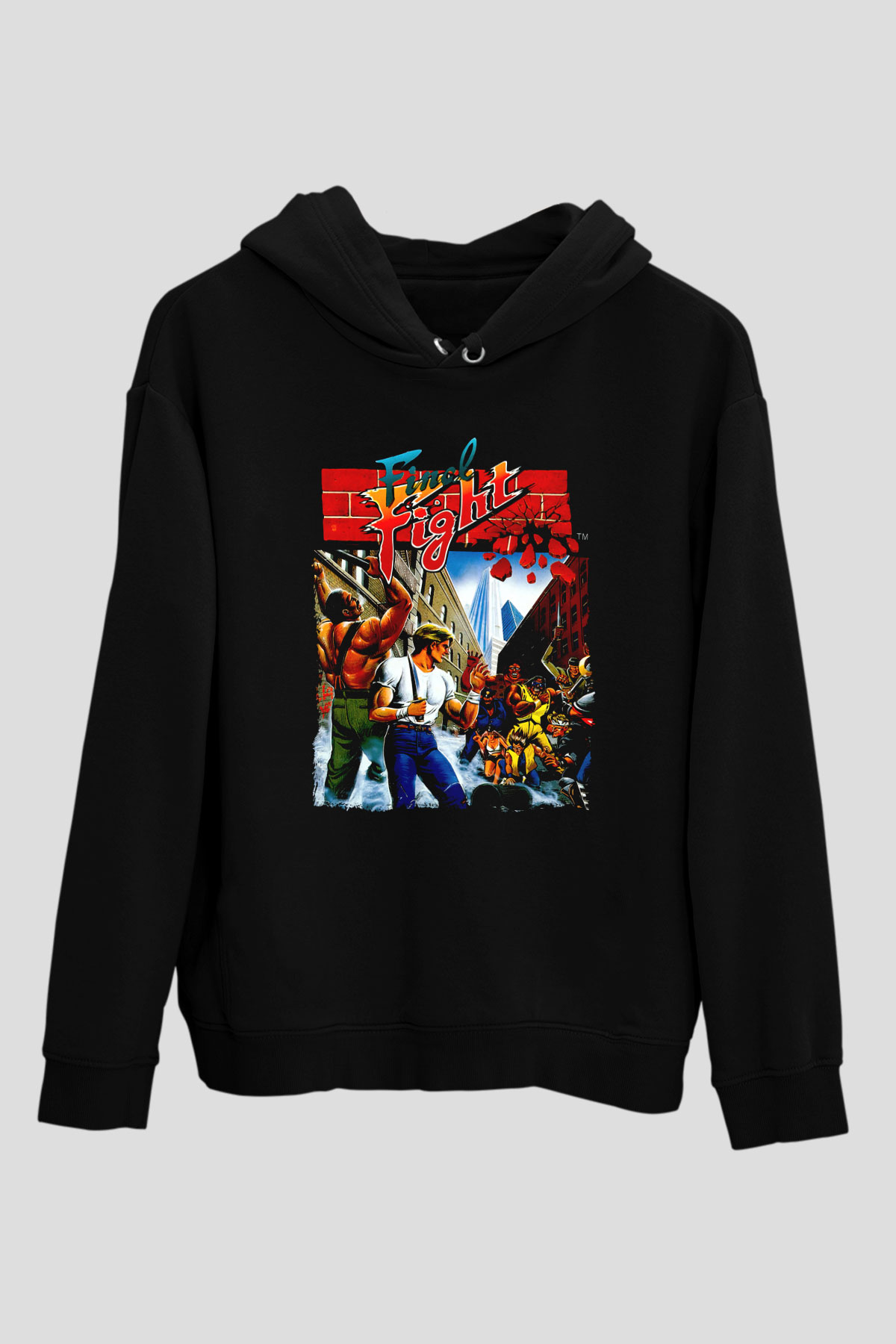 Final Fight Siyah Unisex Hoodie