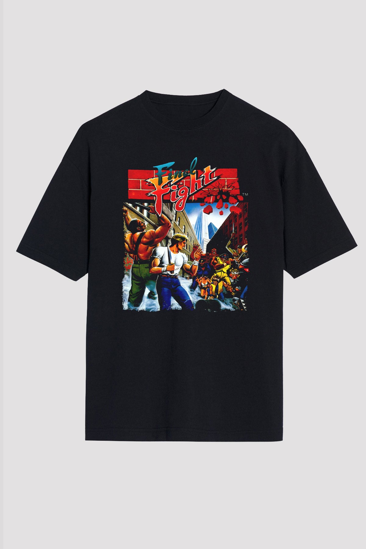 Final Fight Siyah Unisex Tişört