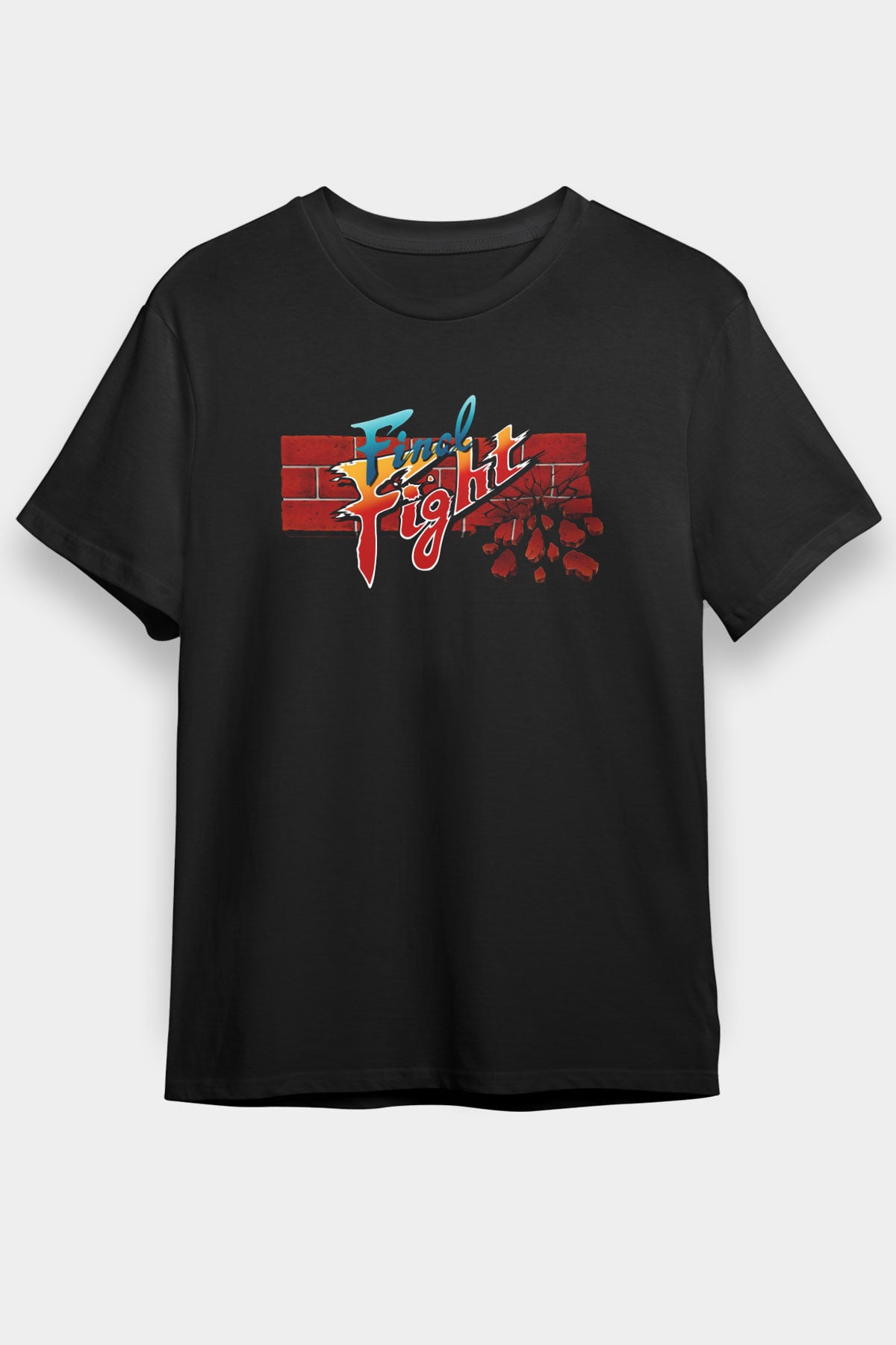 Final Fight Siyah Unisex Tişört T-Shirt