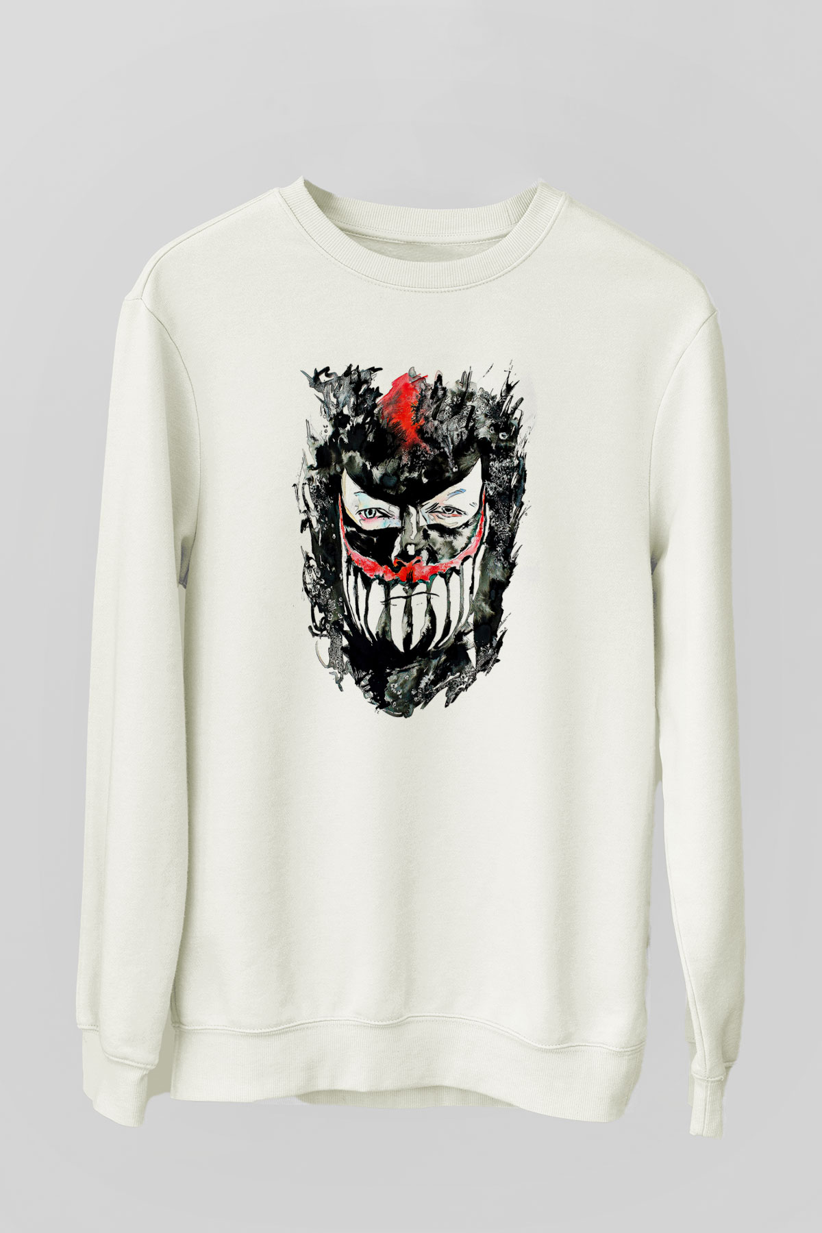 Finn Balor Baskılı Beyaz Unisex Sweatshirt