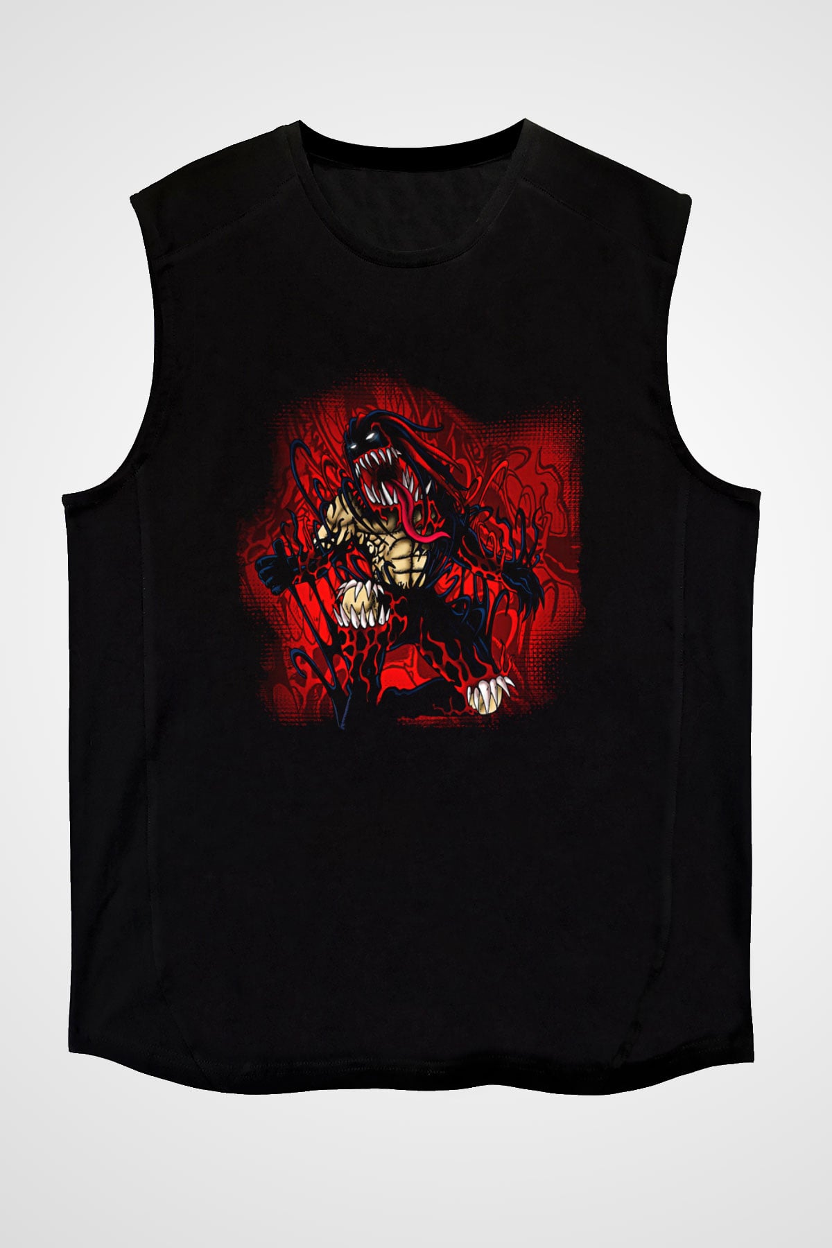 Finn Balor Baskılı Unisex Siyah Kolsuz Tişört - Tshirt